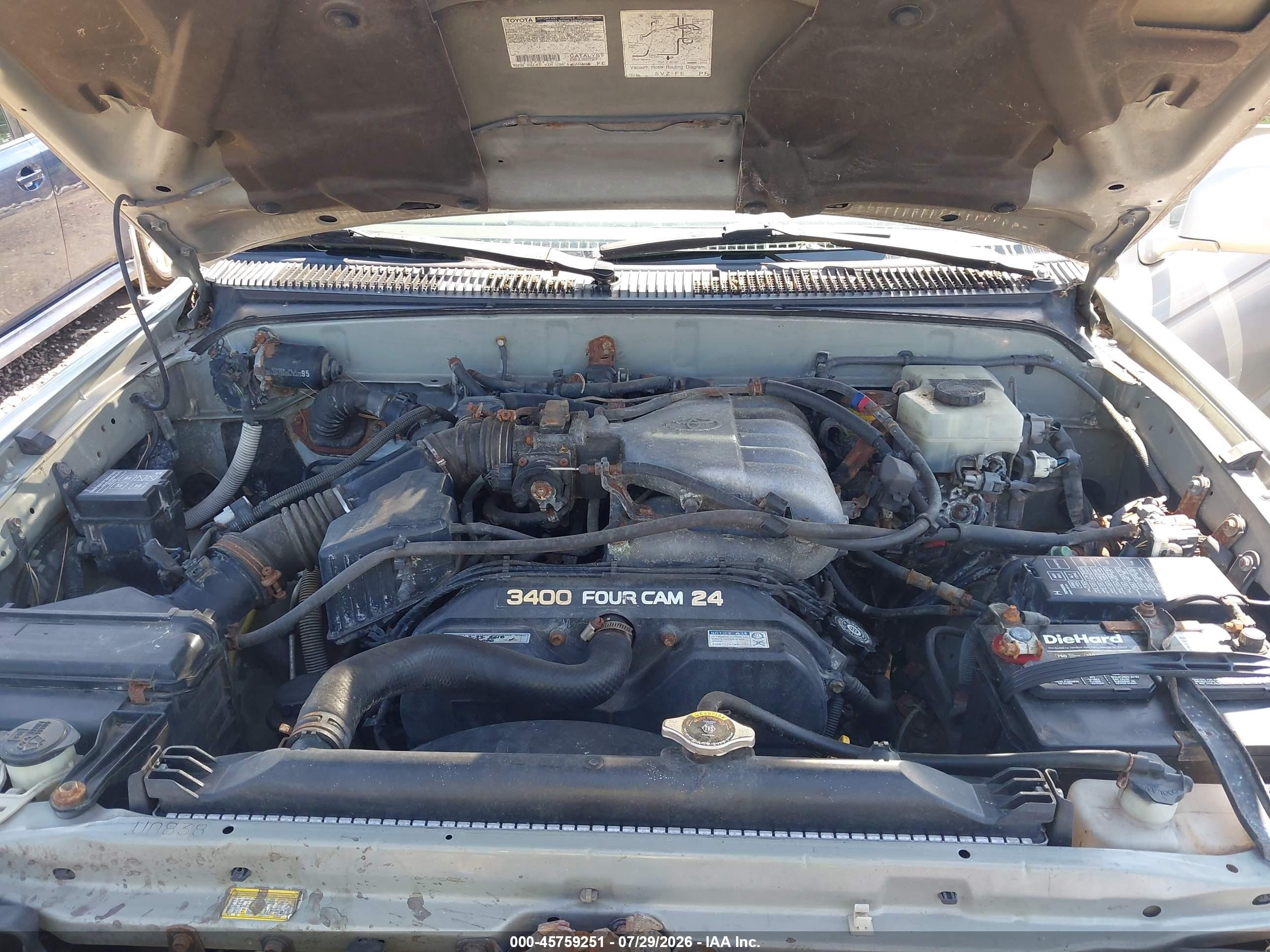 2001 Toyota 4runner Sr5 V6 Silver vin: JT3HN86R510339271