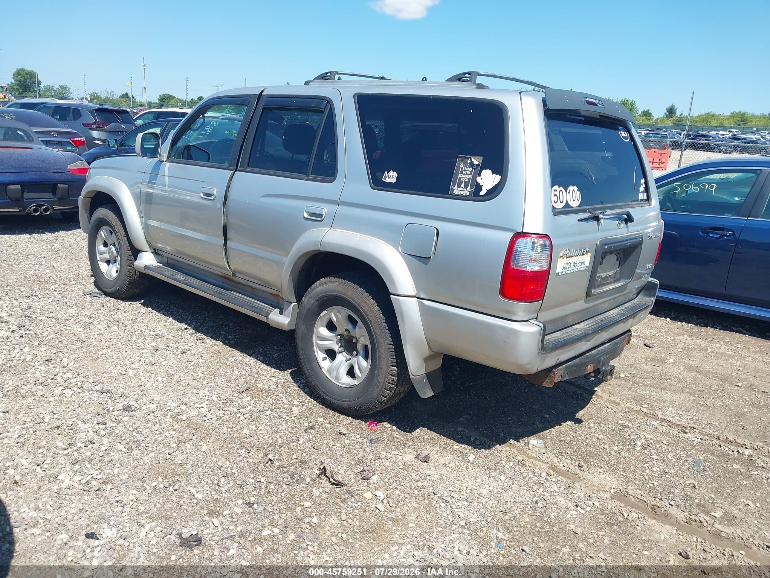 2001 Toyota 4runner Sr5 V6 Silver vin: JT3HN86R510339271