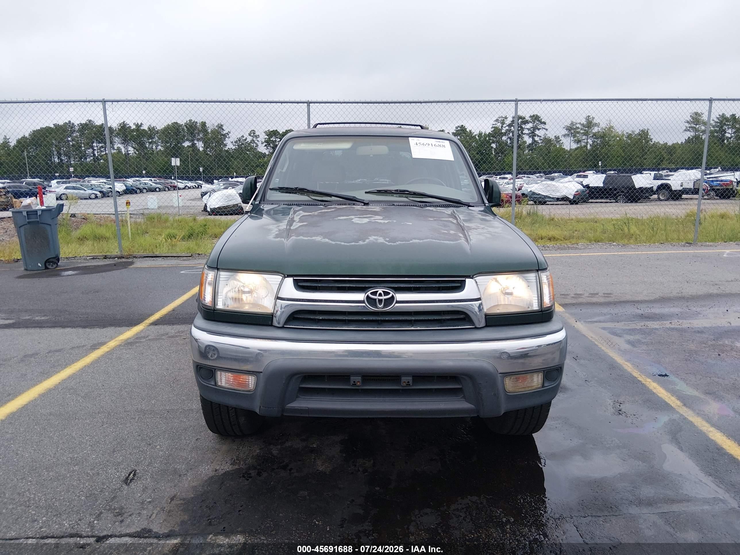 2001 Toyota 4runner Sr5 V6 Green vin: JT3HN86R519052556