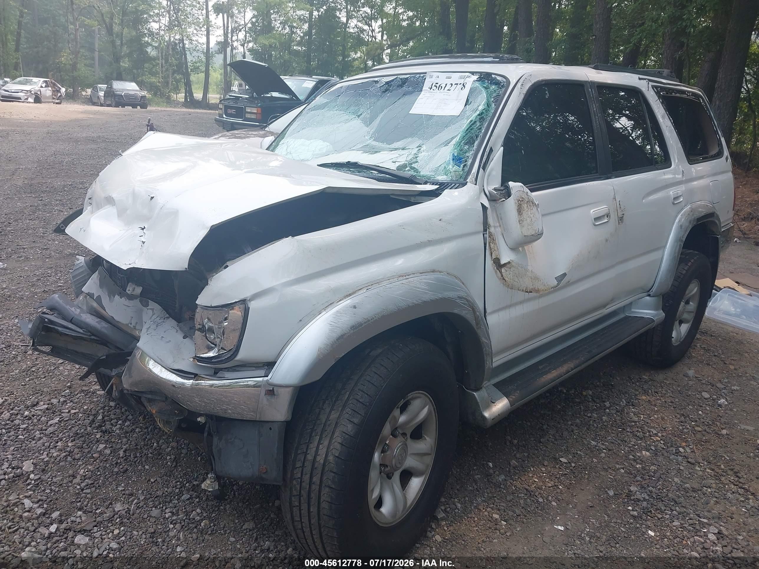 2002 Toyota 4runner Sr5 V6 White vin: JT3HN86R529064577