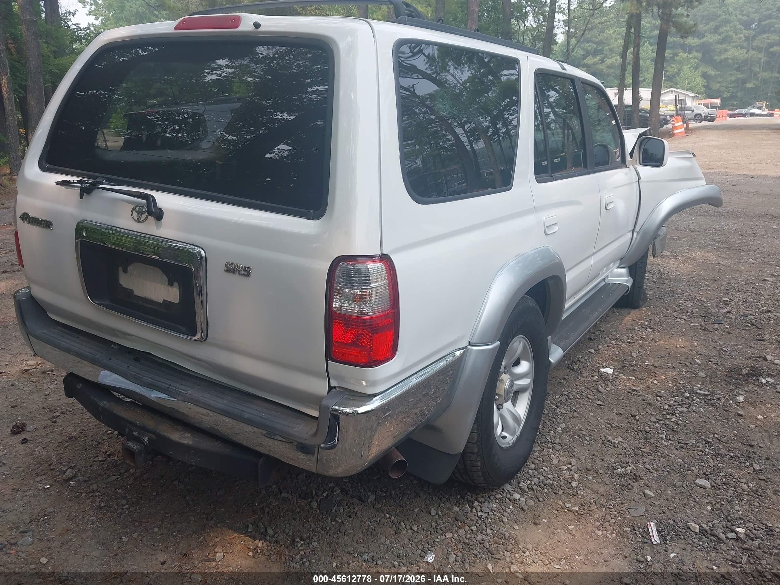 2002 Toyota 4runner Sr5 V6 White vin: JT3HN86R529064577