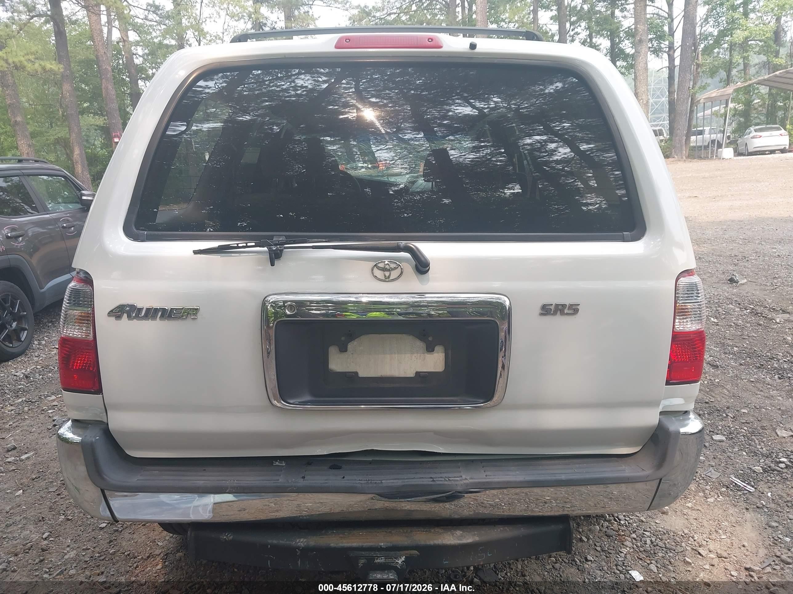 2002 Toyota 4runner Sr5 V6 White vin: JT3HN86R529064577