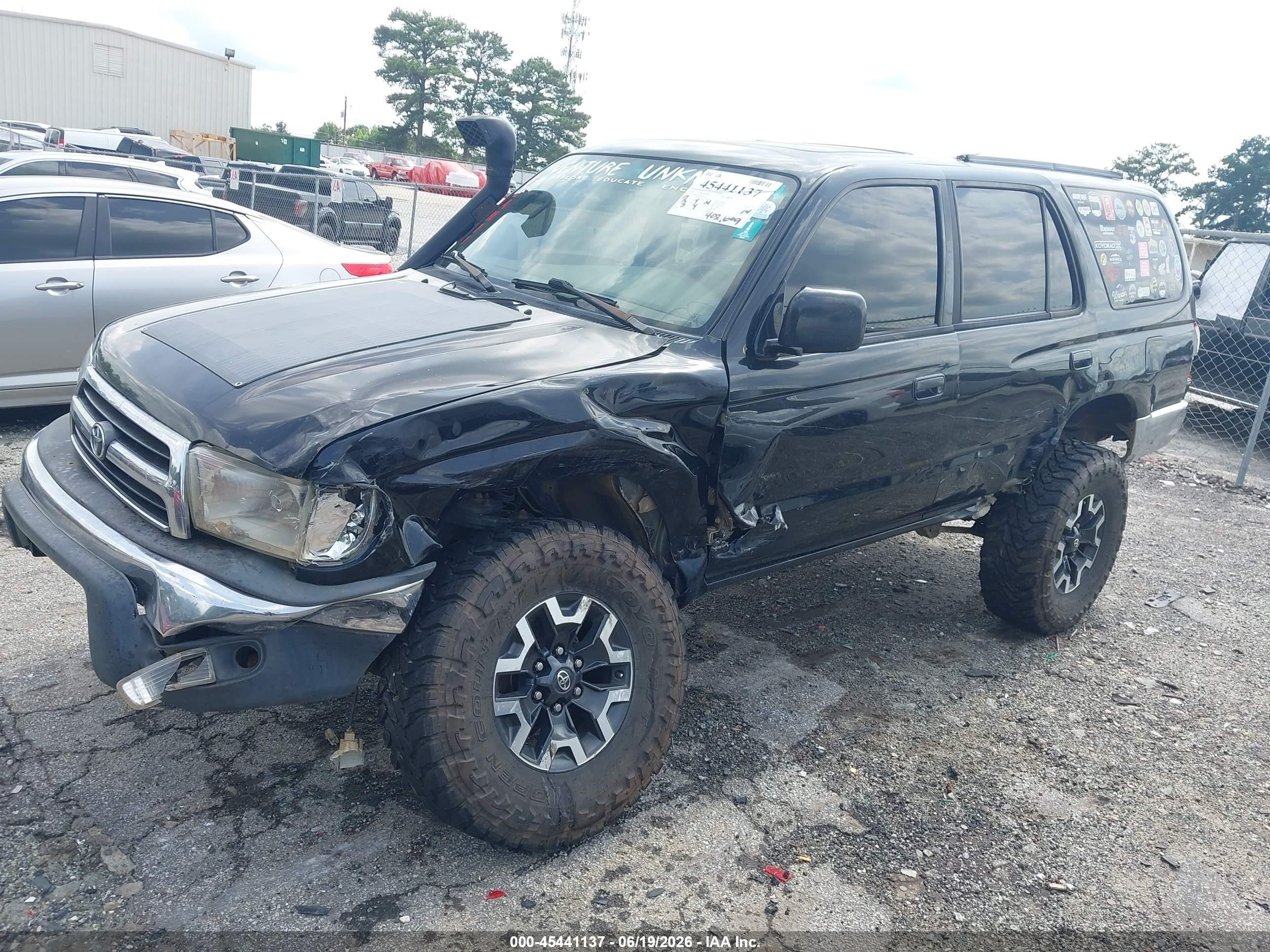 1999 Toyota 4runner Sr5 V6 Black vin: JT3HN86R5X0254956
