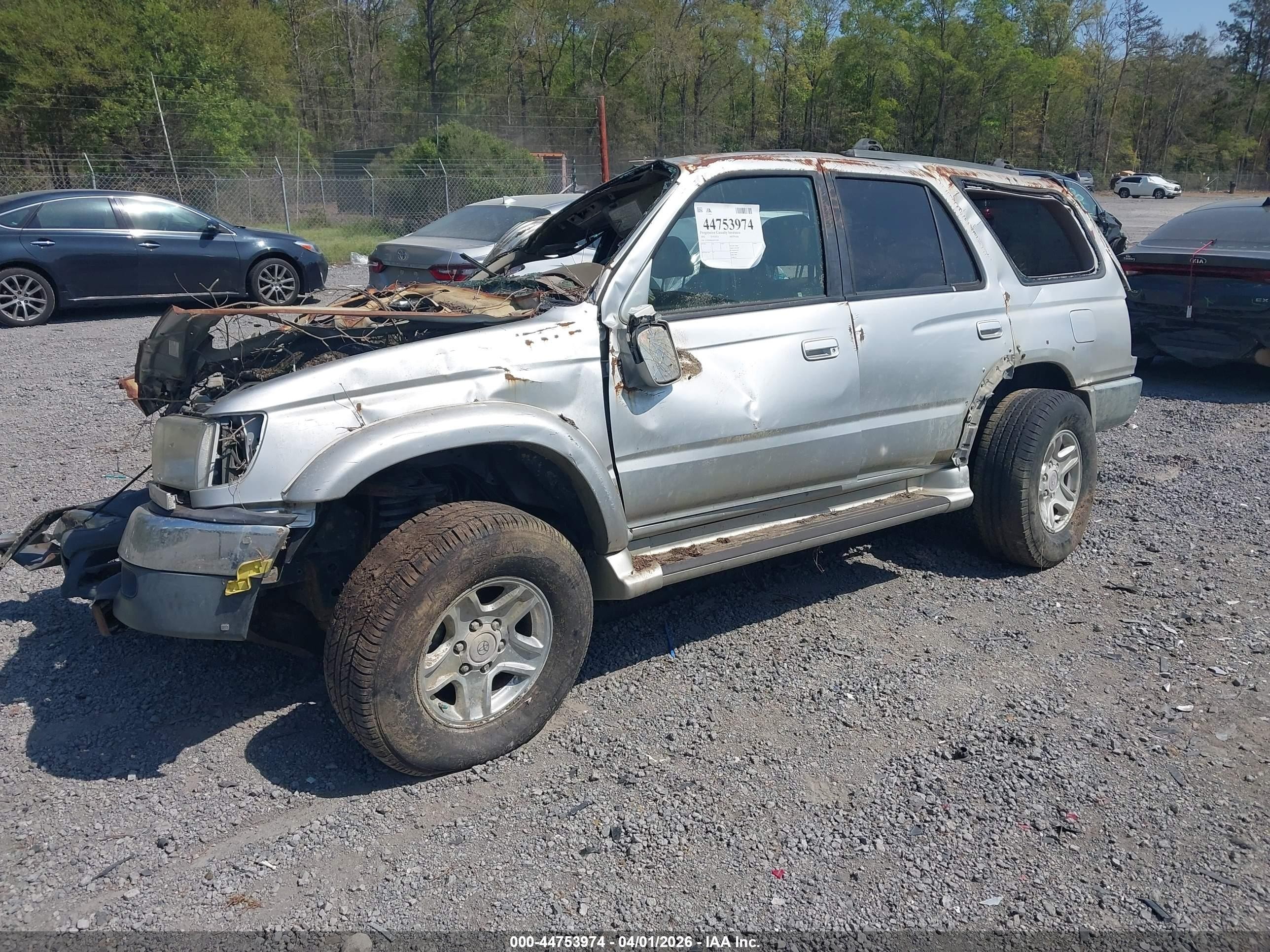 2002 Toyota 4runner Sr5 V6 Silver vin: JT3HN86R620375200