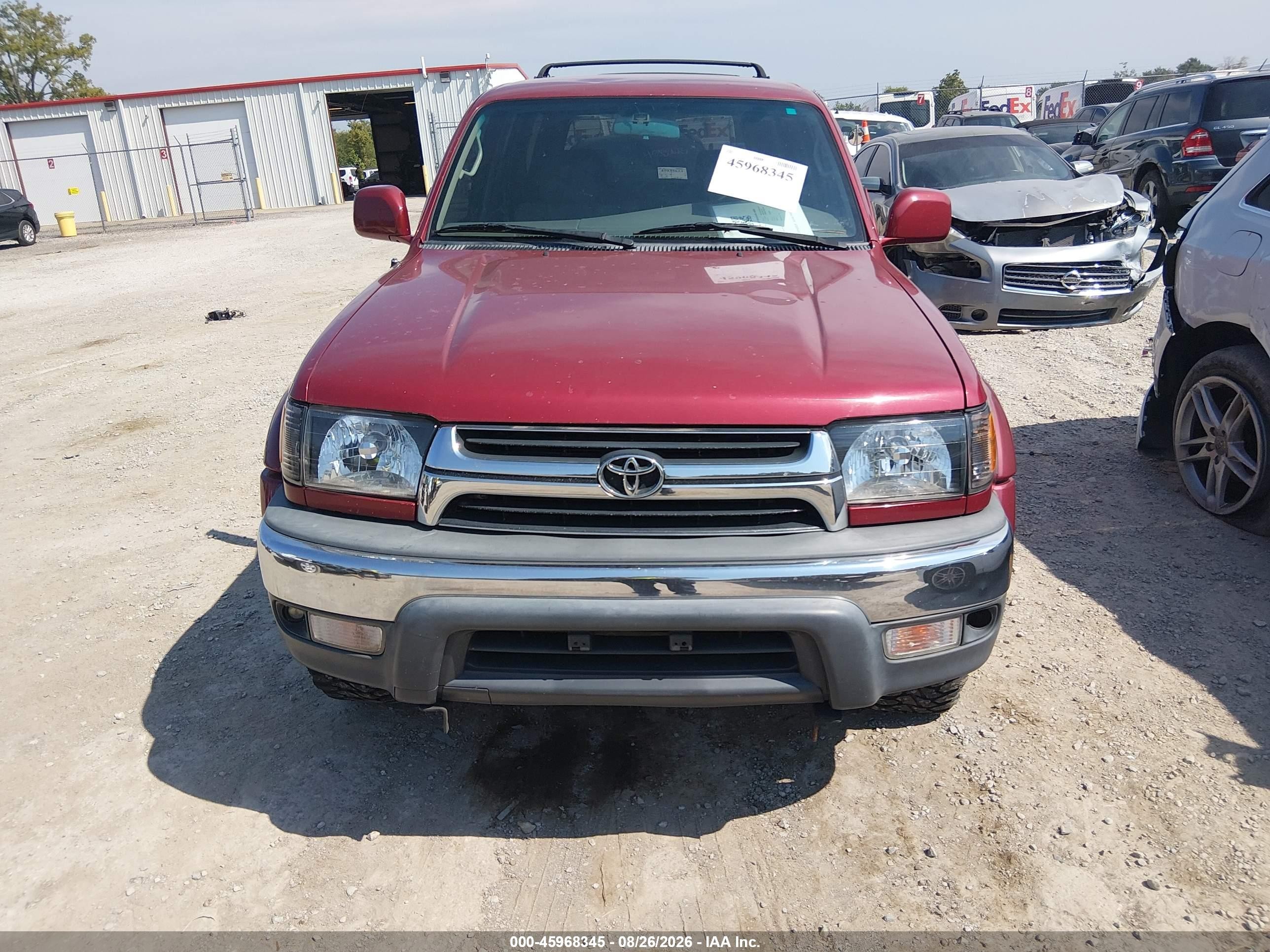 2002 Toyota 4runner Sr5 V6 Maroon vin: JT3HN86R620378064