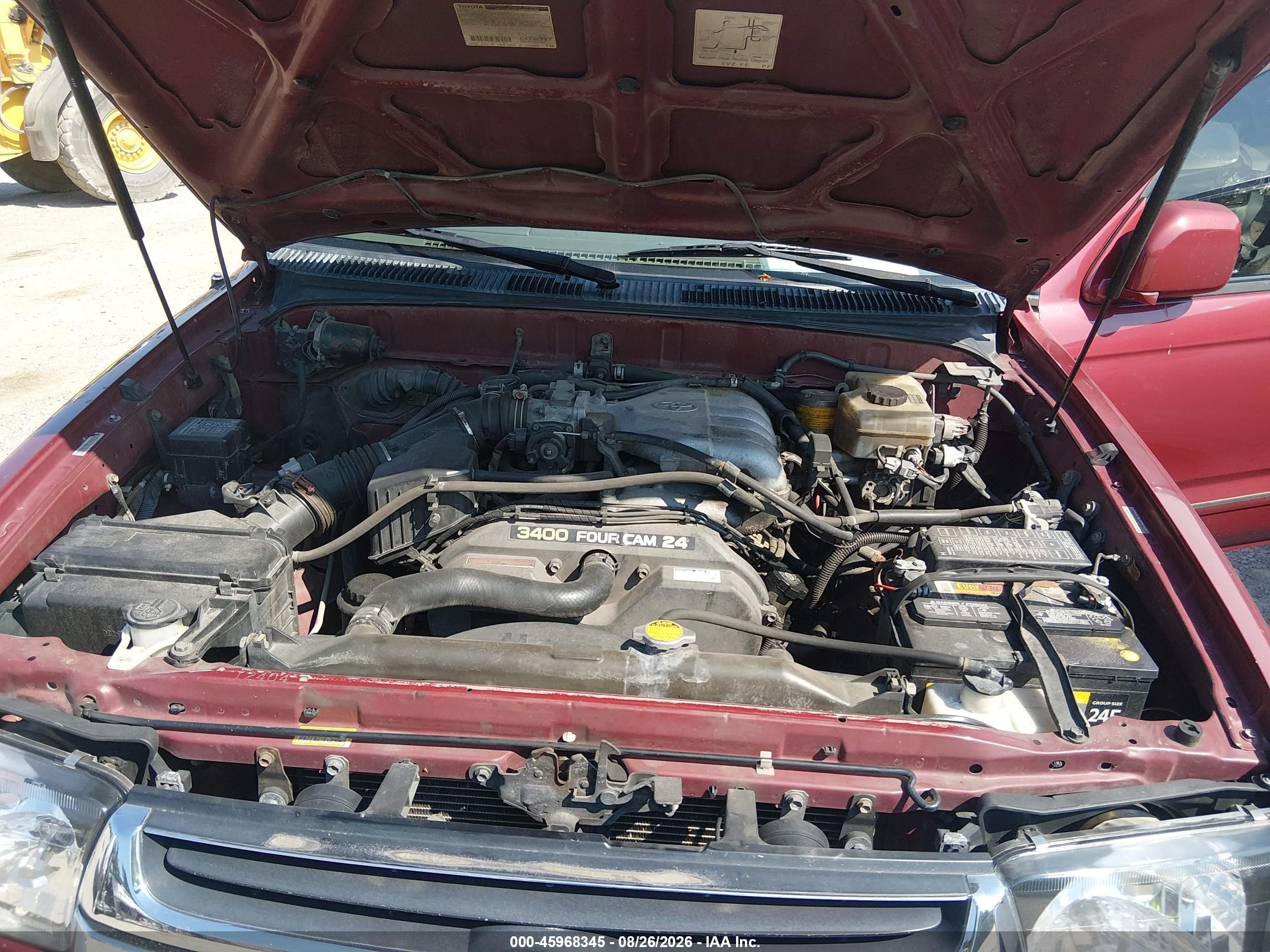 2002 Toyota 4runner Sr5 V6 Maroon vin: JT3HN86R620378064