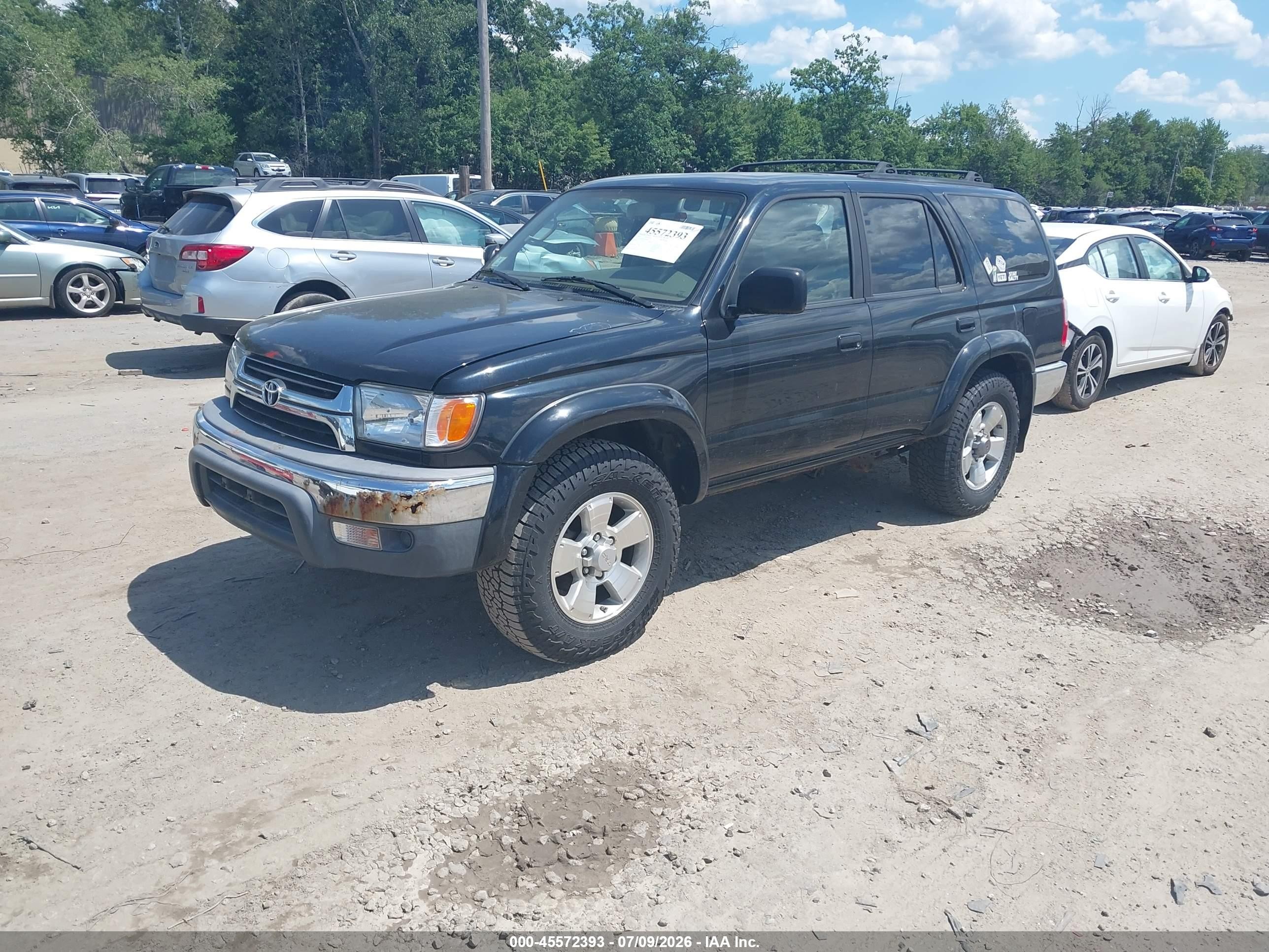 2002 Toyota 4runner Sr5 V6 Black vin: JT3HN86R629064037