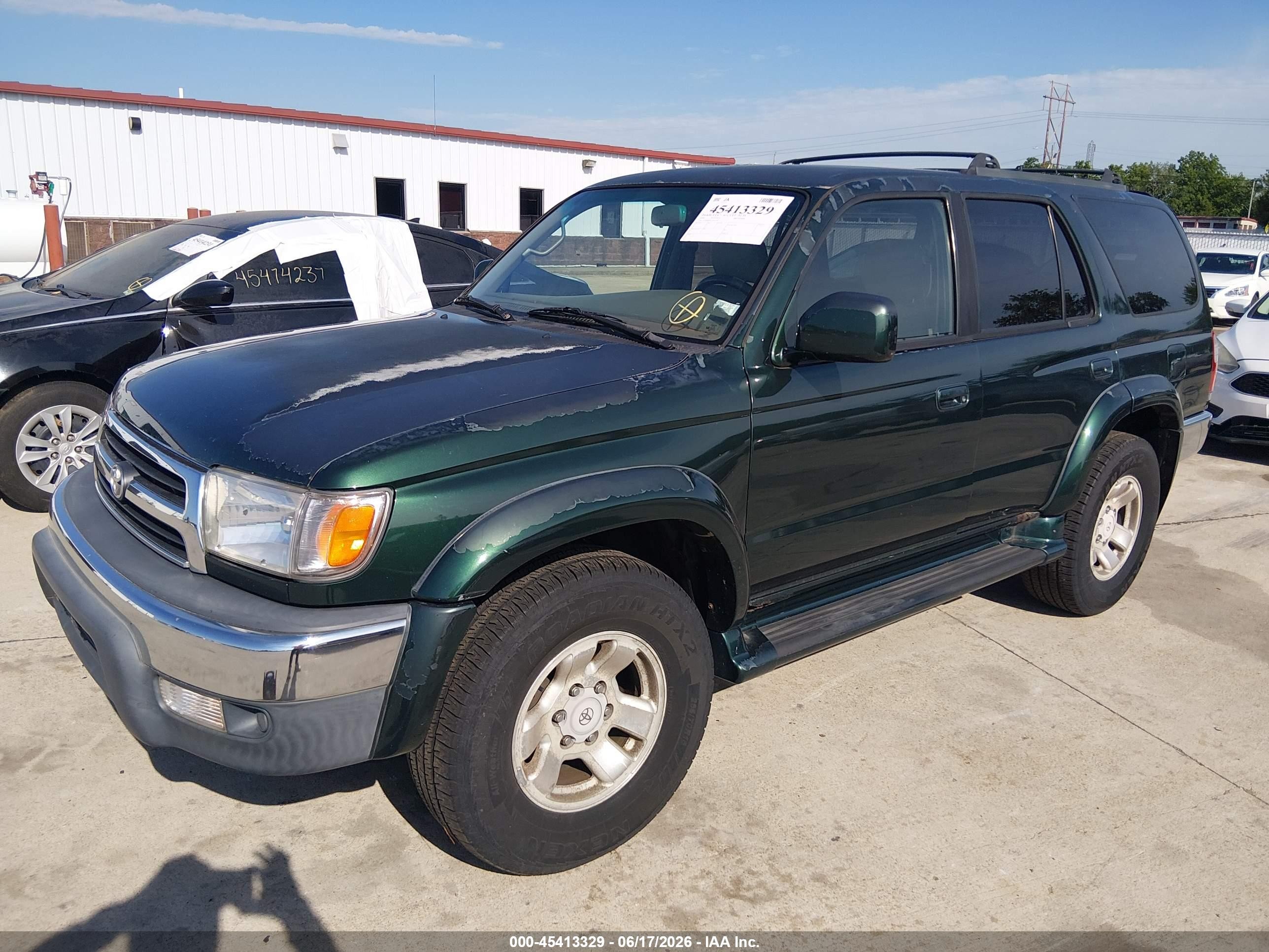 2000 Toyota 4runner Sr5 V6 Green vin: JT3HN86R6Y0261593