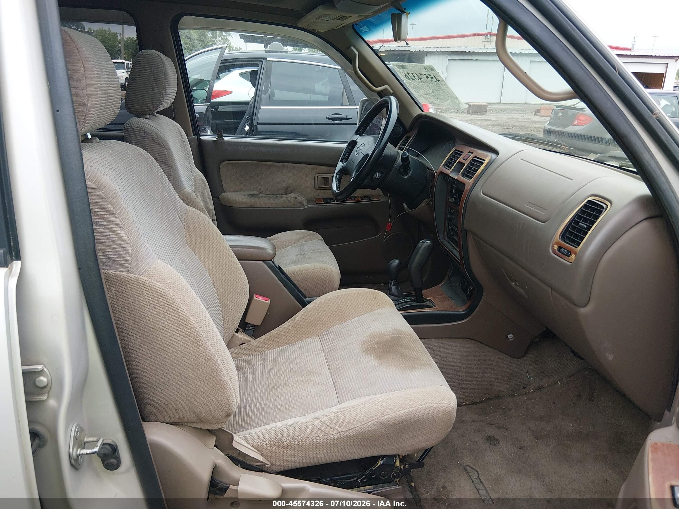 2000 Toyota 4runner Sr5 V6 Beige vin: JT3HN86R6Y0274683