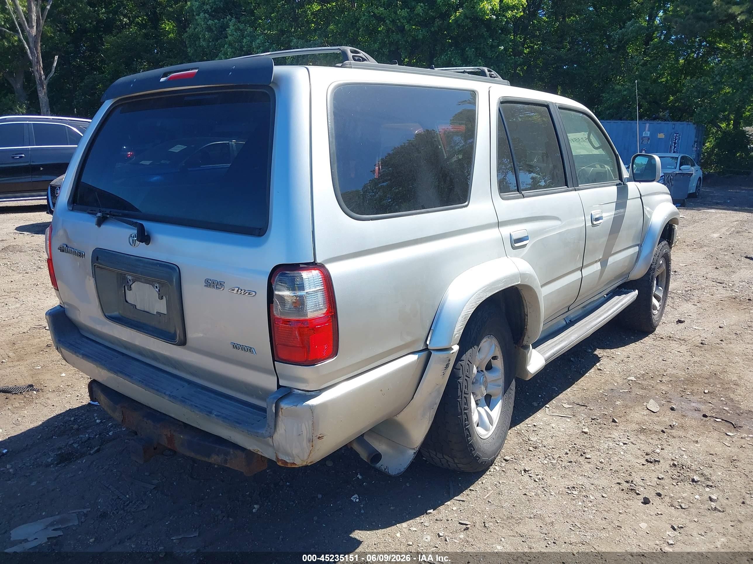 2001 Toyota 4runner Sr5 V6 Gray vin: JT3HN86R710339403
