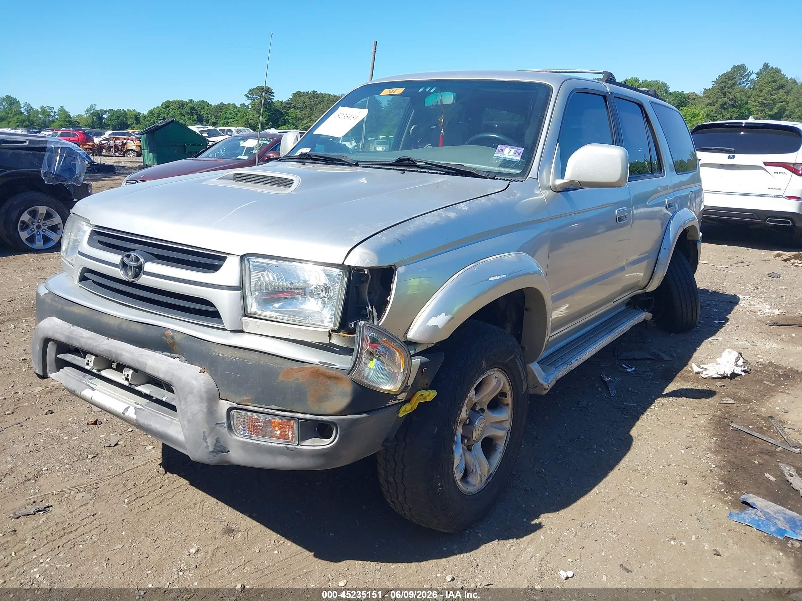 2001 Toyota 4runner Sr5 V6 Gray vin: JT3HN86R710339403