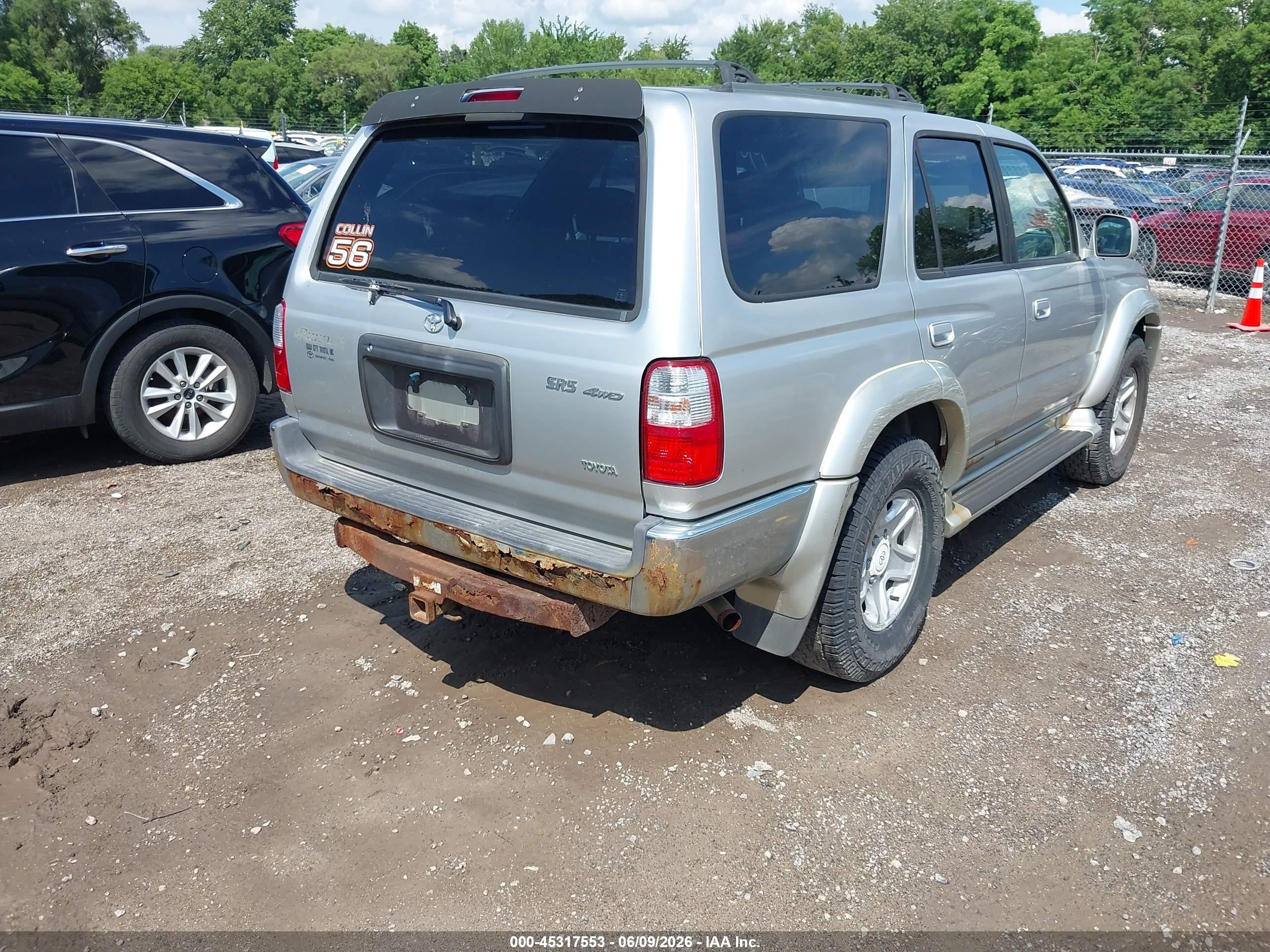 2001 Toyota 4runner Sr5 V6 Silver vin: JT3HN86R710351003
