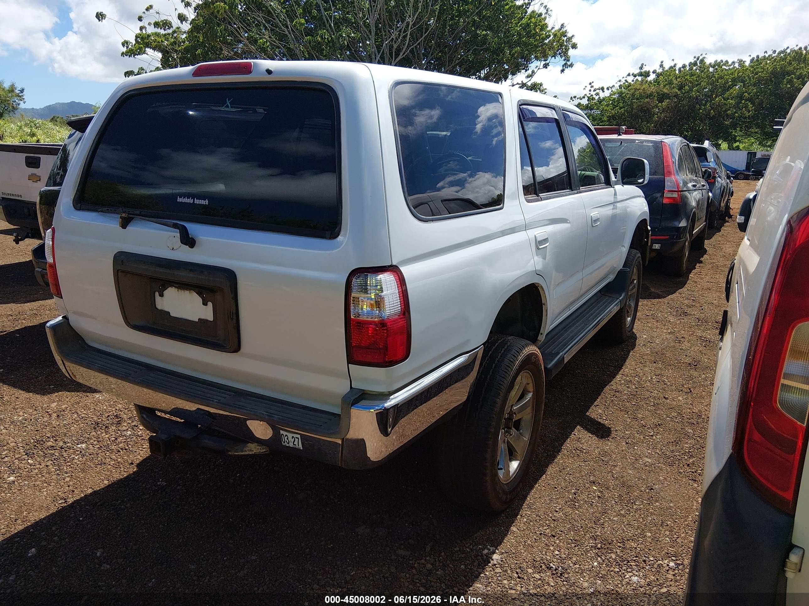 2001 Toyota 4runner Sr5 V6 White vin: JT3HN86R719056222