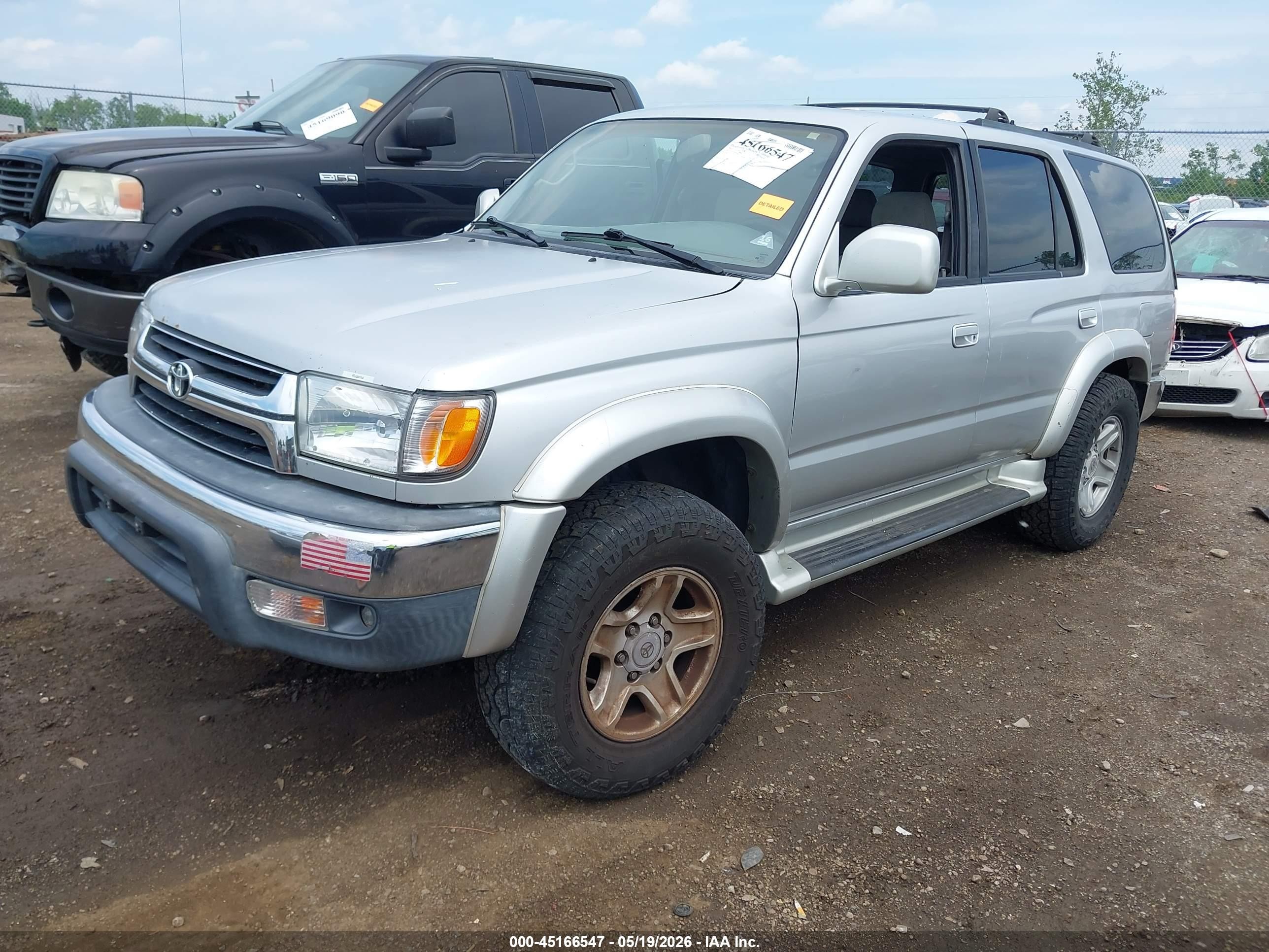 2002 Toyota 4runner Sr5 V6 Silver vin: JT3HN86R720384651