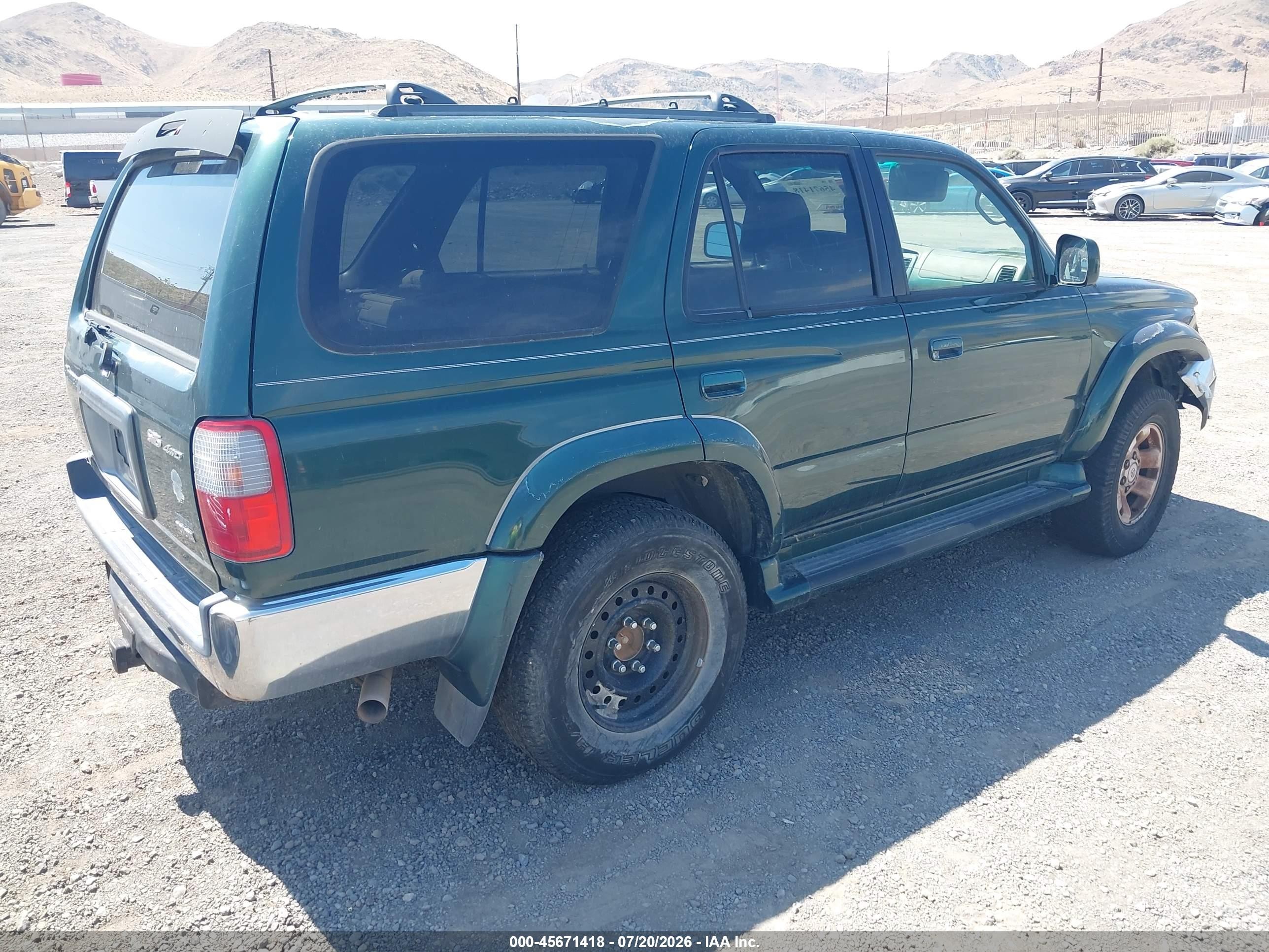 2000 Toyota 4runner Sr5 V6 Green vin: JT3HN86R7Y0265295