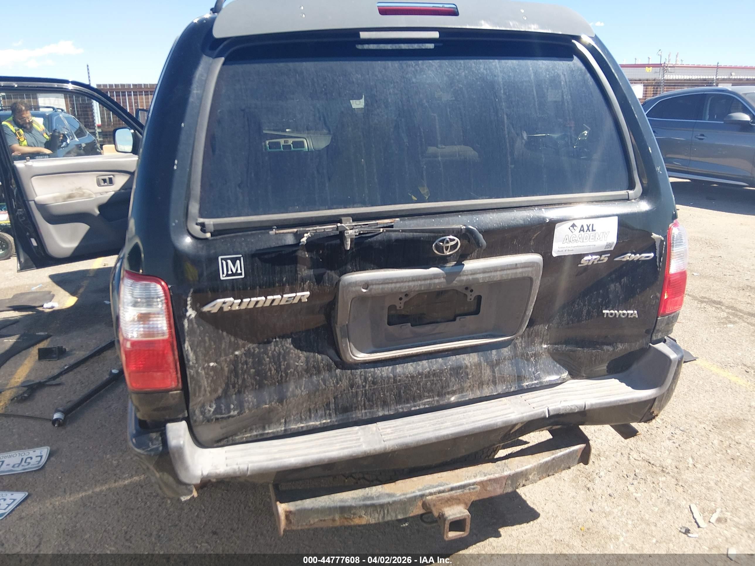 2001 Toyota 4runner Sr5 V6 Black vin: JT3HN86R810360633