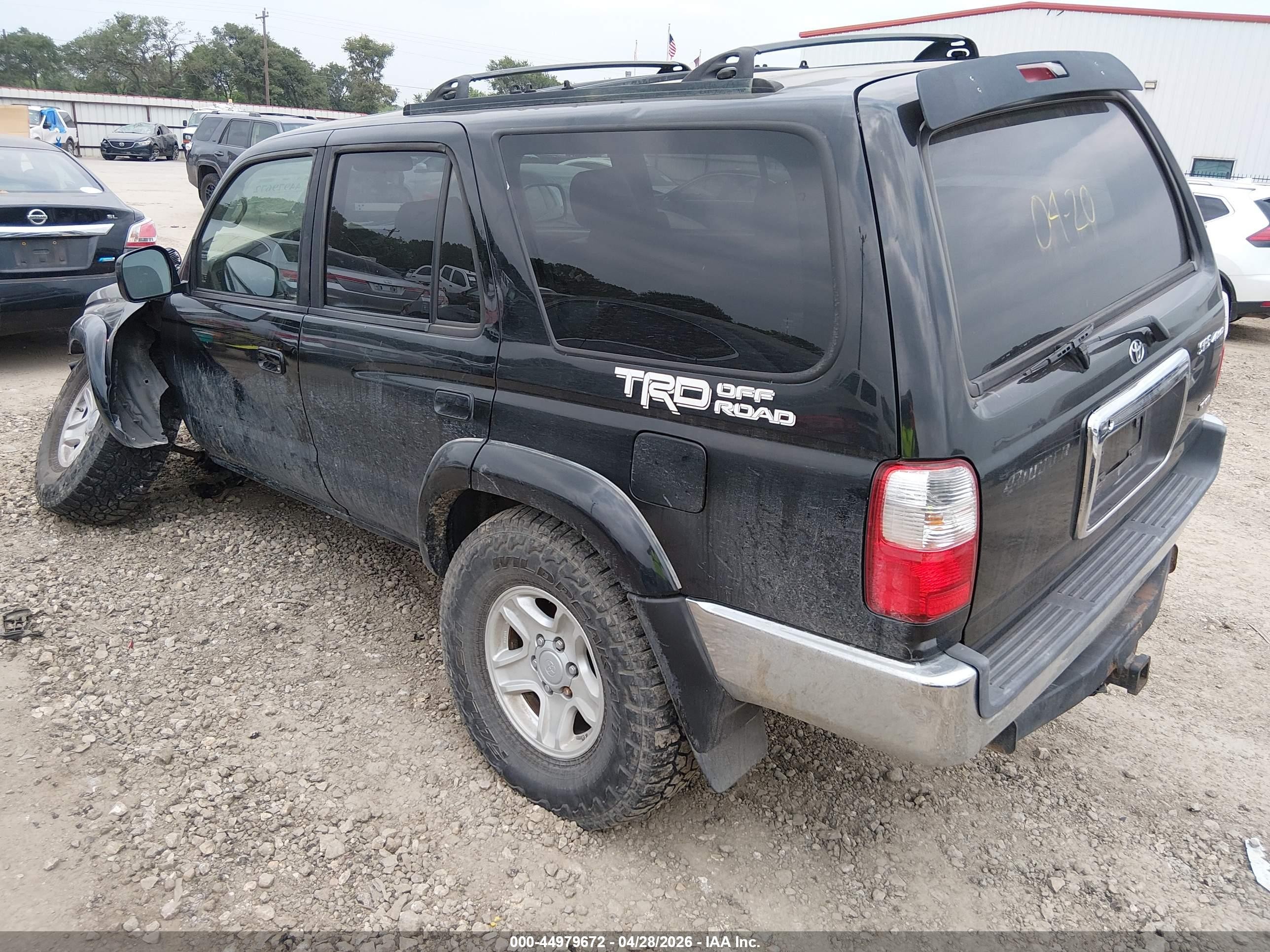 2002 Toyota 4runner Sr5 V6 Black vin: JT3HN86R820370144