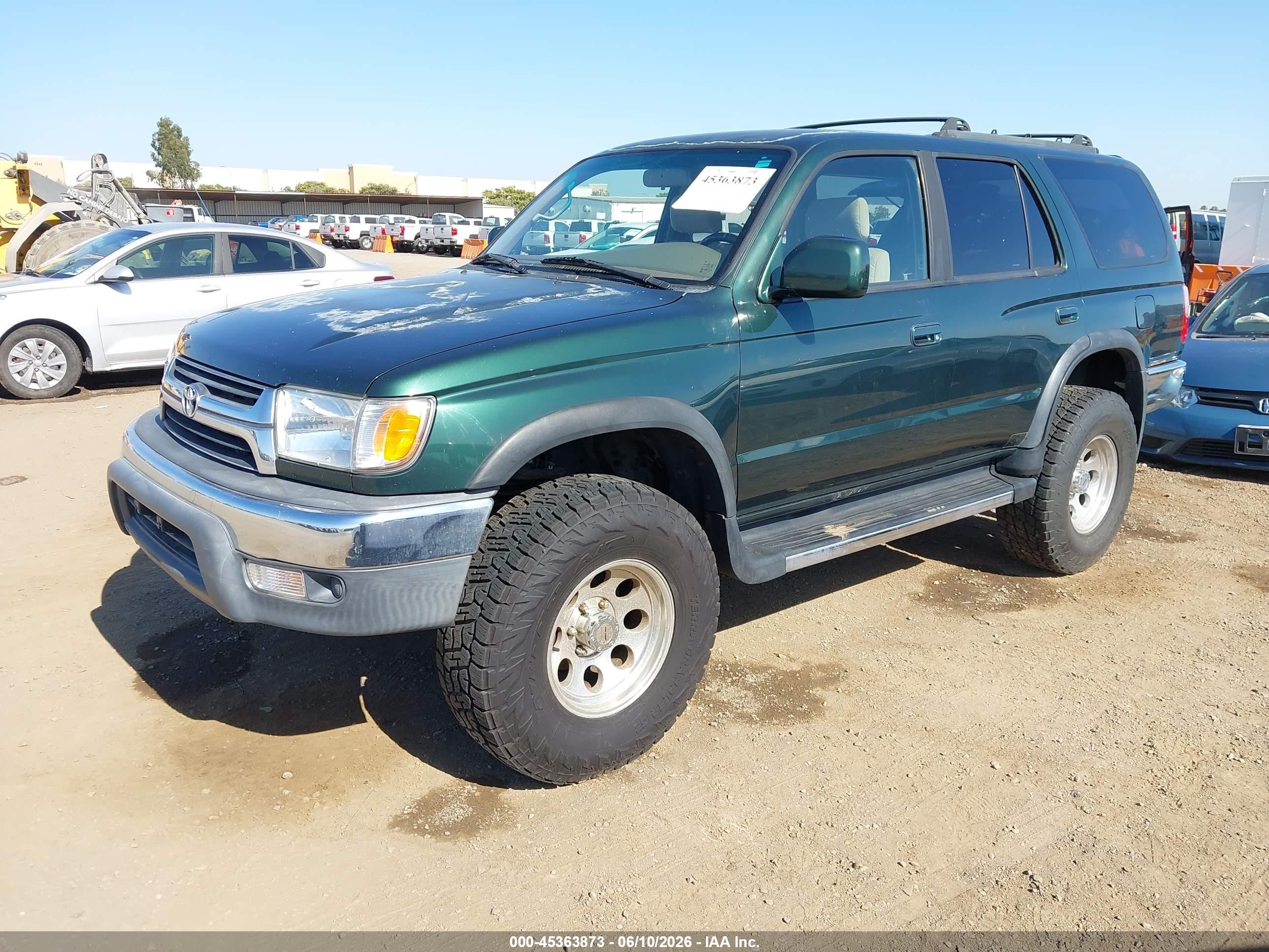 2002 Toyota 4runner Sr5 V6 Green vin: JT3HN86R829063679