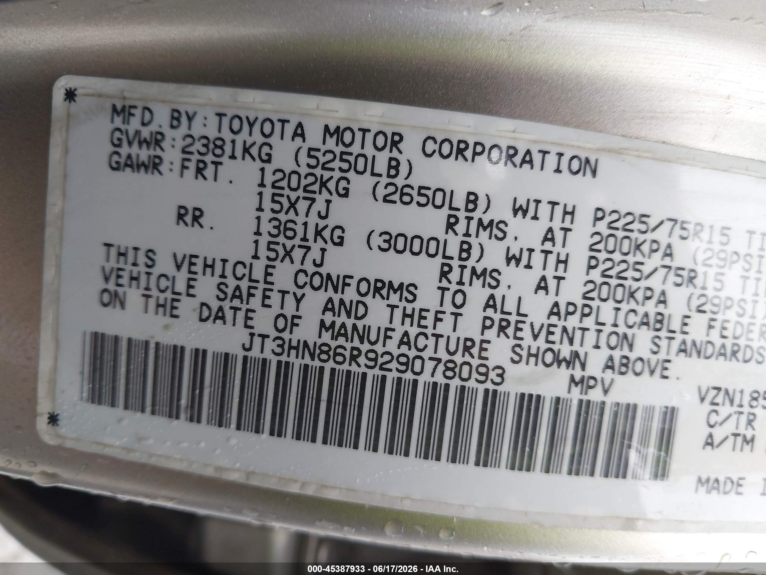2002 Toyota 4runner Sr5 V6 Gold vin: JT3HN86R929078093