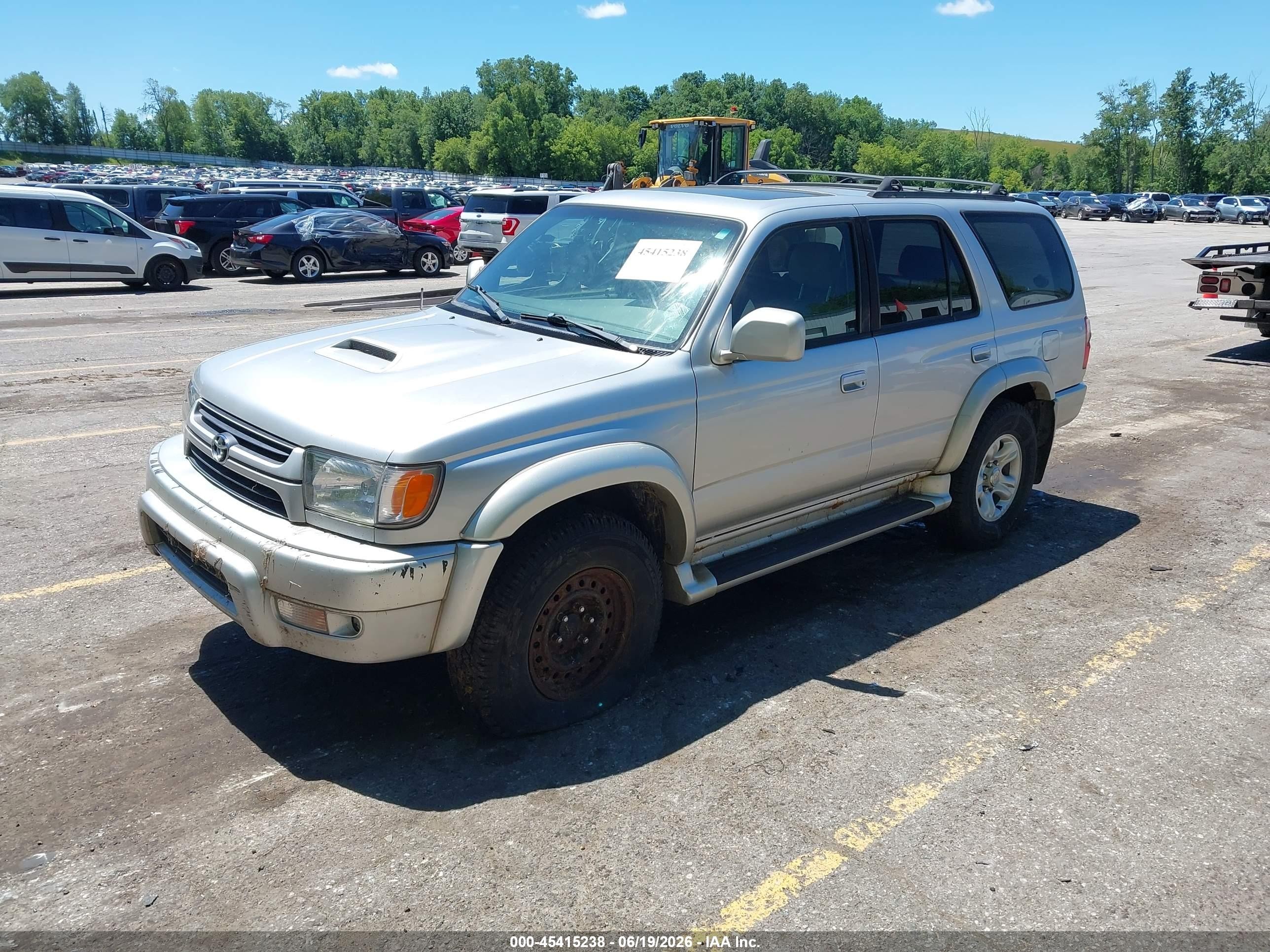 2001 Toyota 4runner Sr5 V6 Silver vin: JT3HN86RX10338648