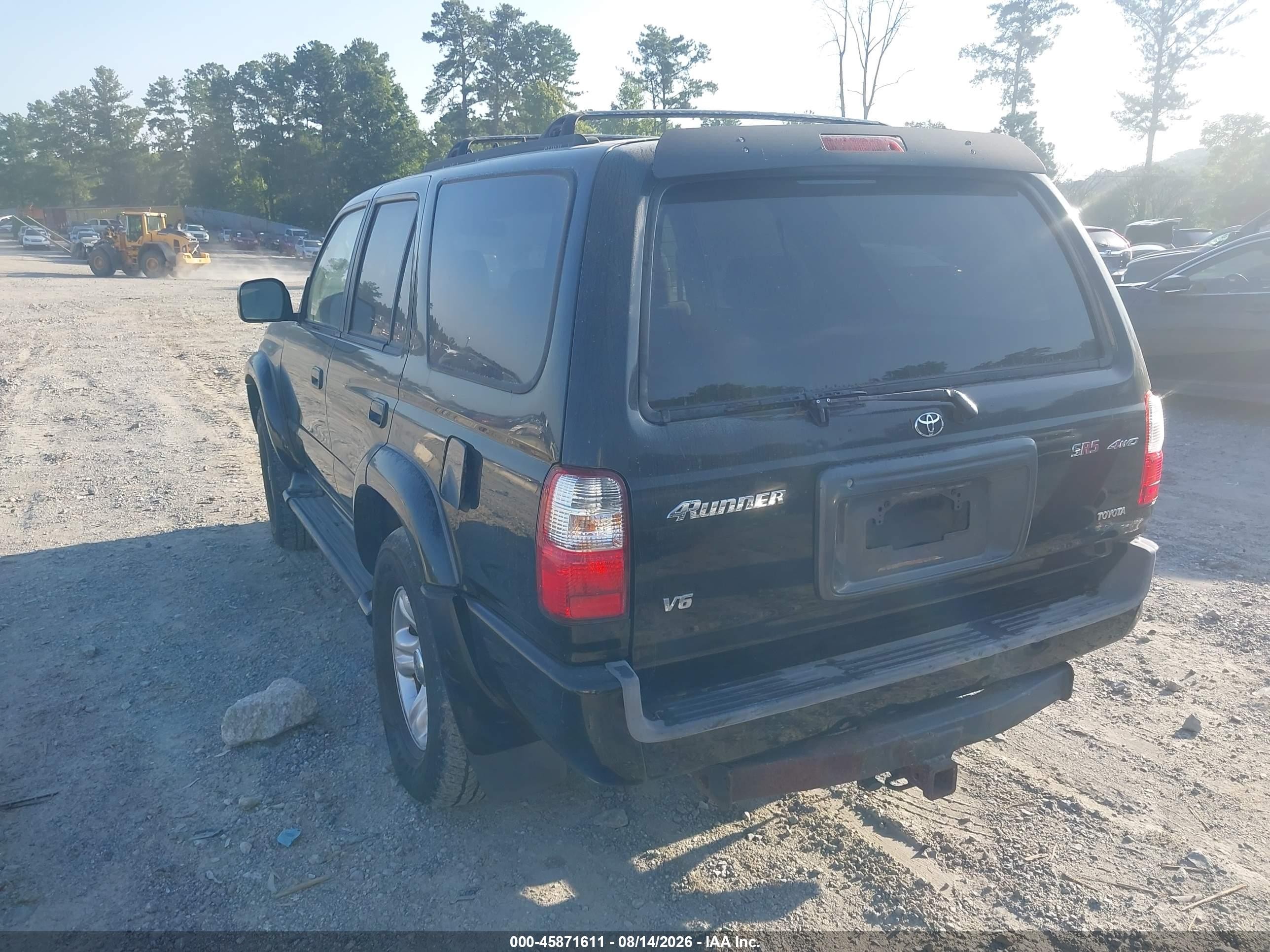 2001 Toyota 4runner Sr5 V6 Black vin: JT3HN86RX10360150