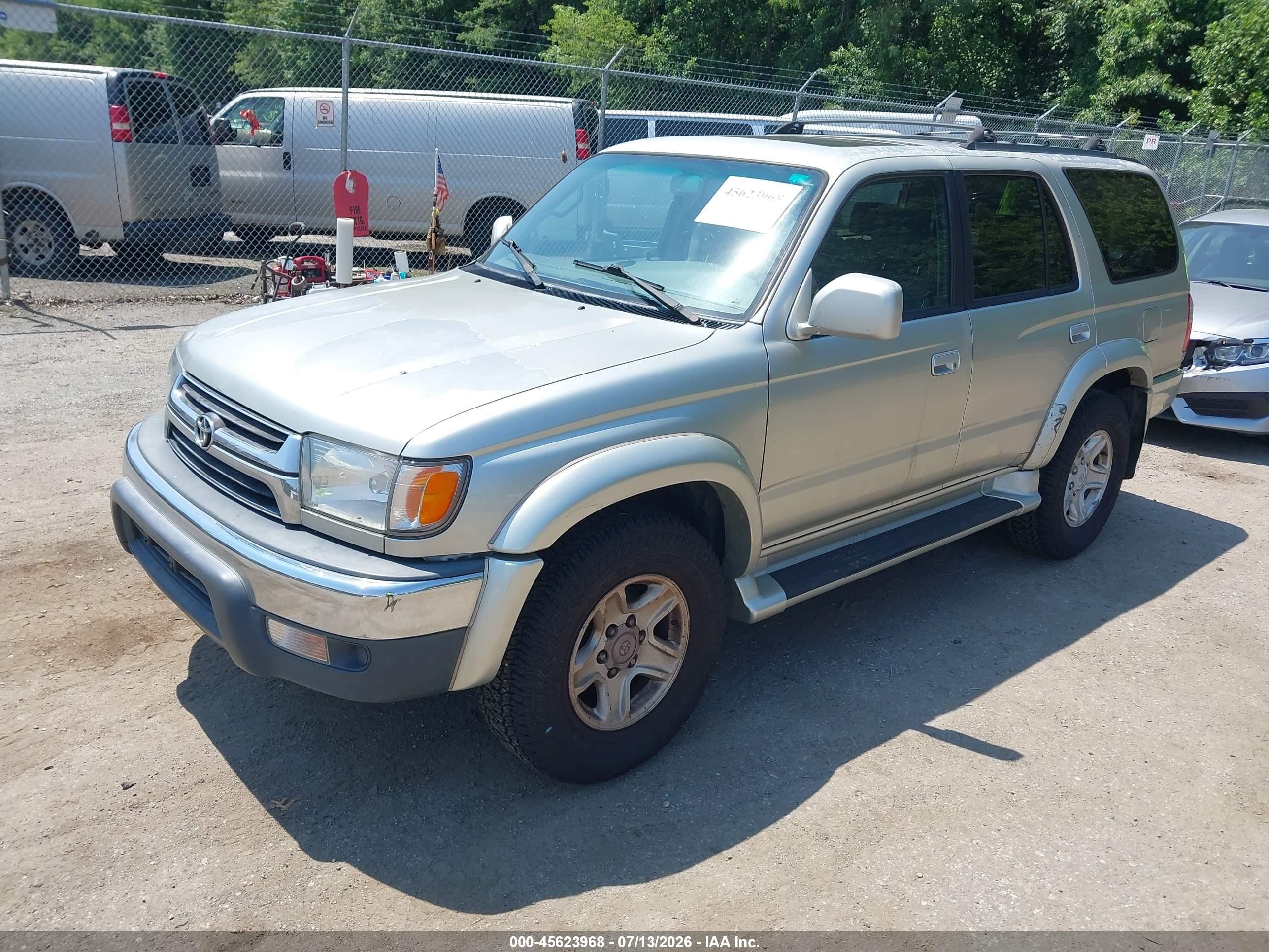 2001 Toyota 4runner Sr5 V6 Silver vin: JT3HN86RX19045022