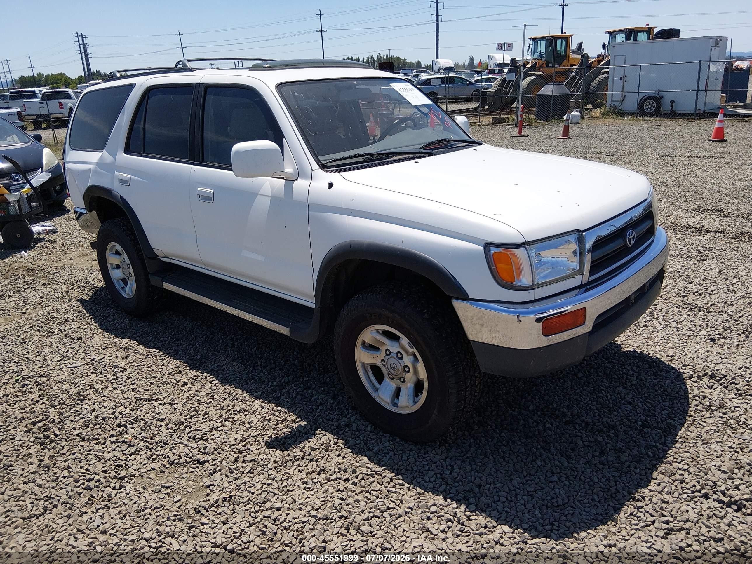 1997 Toyota 4runner Sr5 V6 White vin: JT3HN86RXV0063613