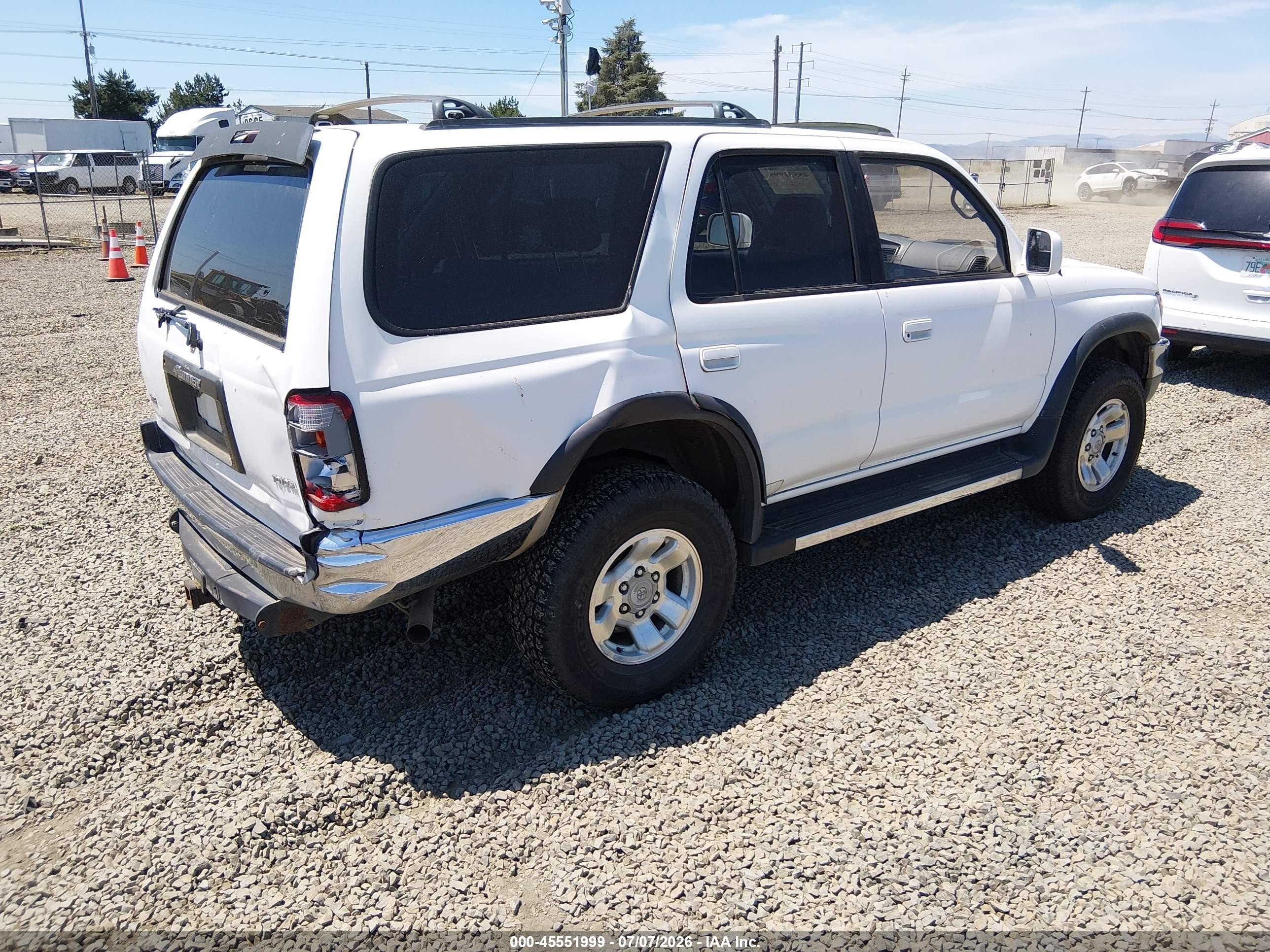 1997 Toyota 4runner Sr5 V6 White vin: JT3HN86RXV0063613