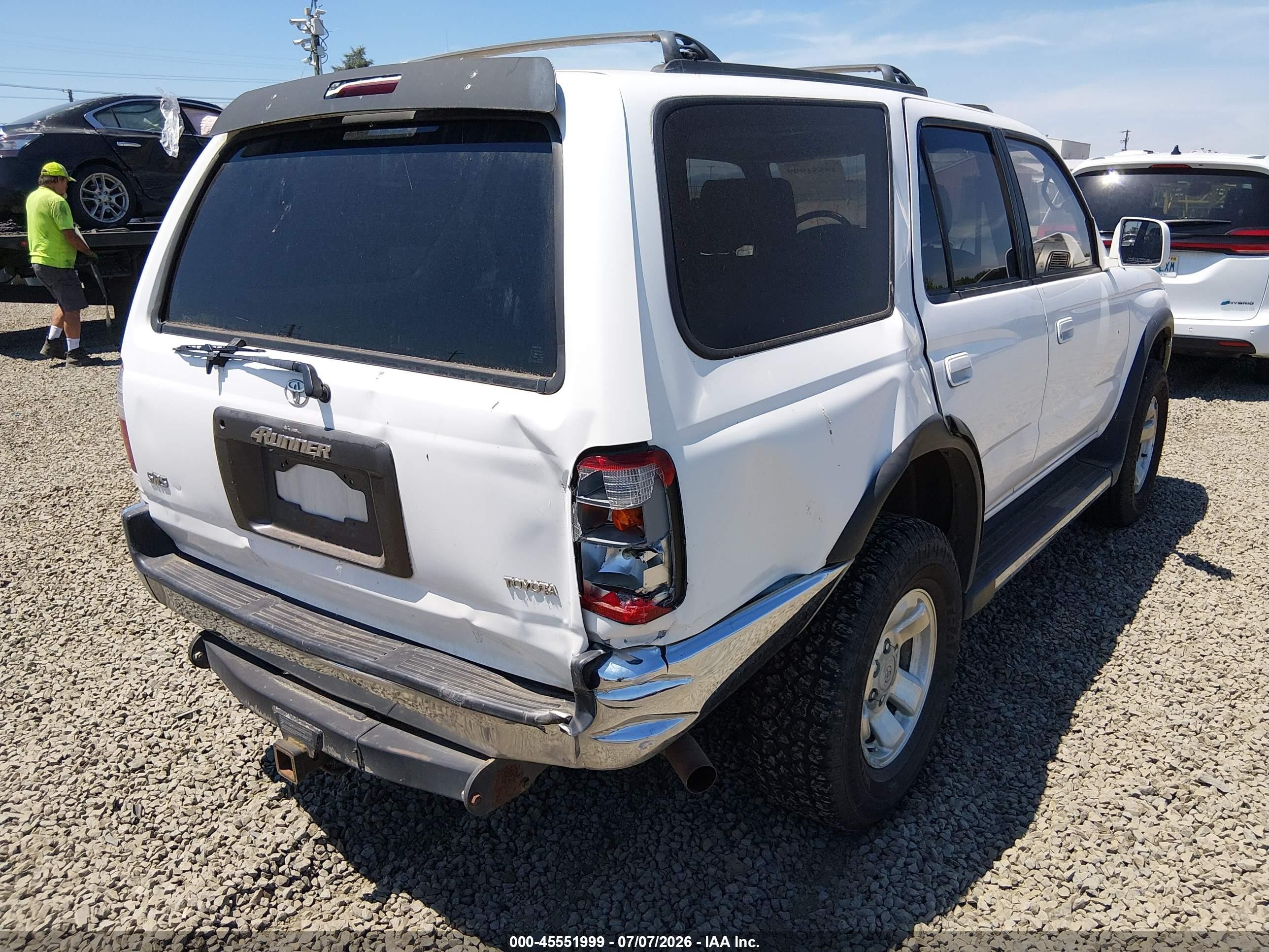 1997 Toyota 4runner Sr5 V6 White vin: JT3HN86RXV0063613