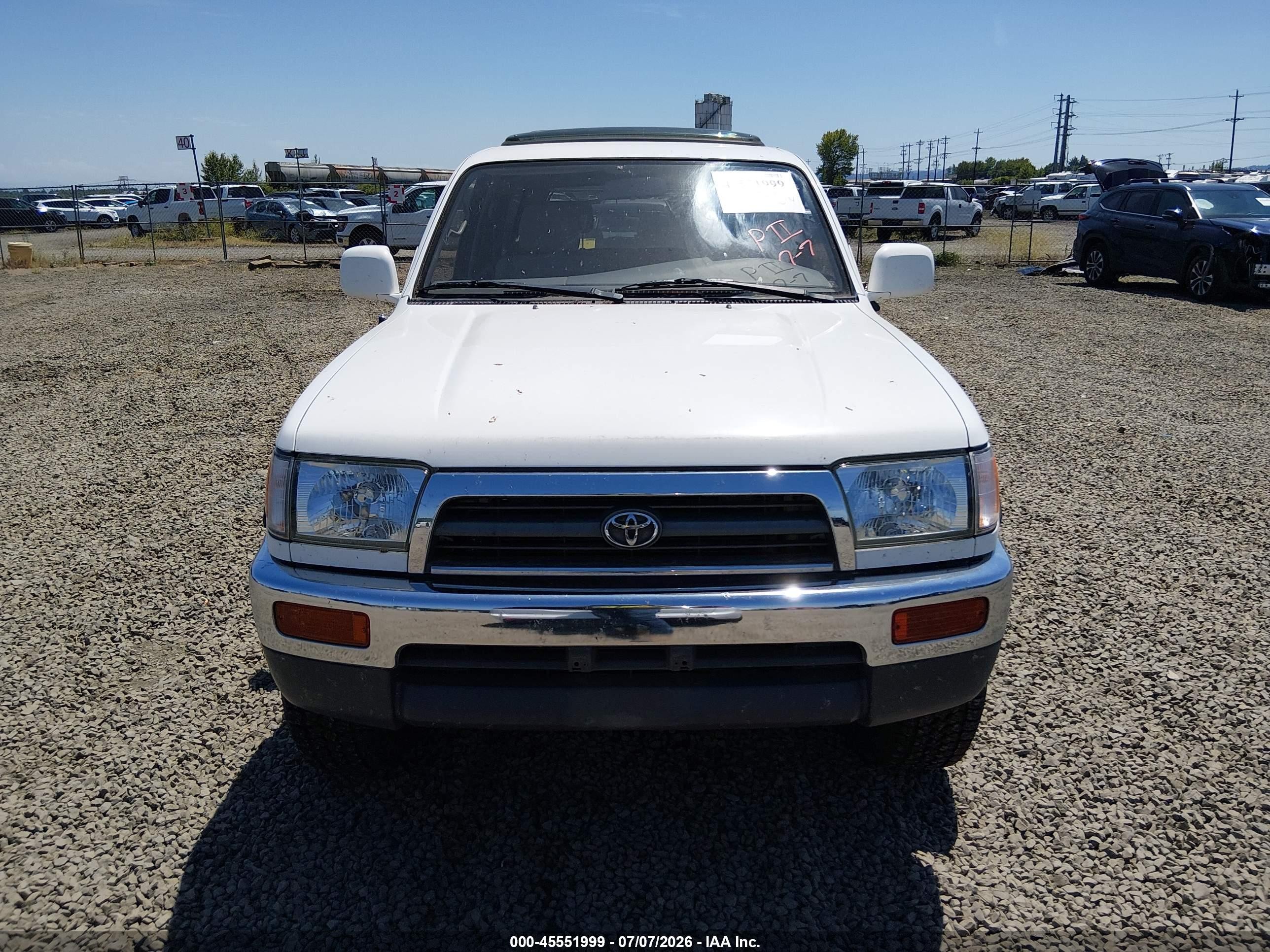 1997 Toyota 4runner Sr5 V6 White vin: JT3HN86RXV0063613
