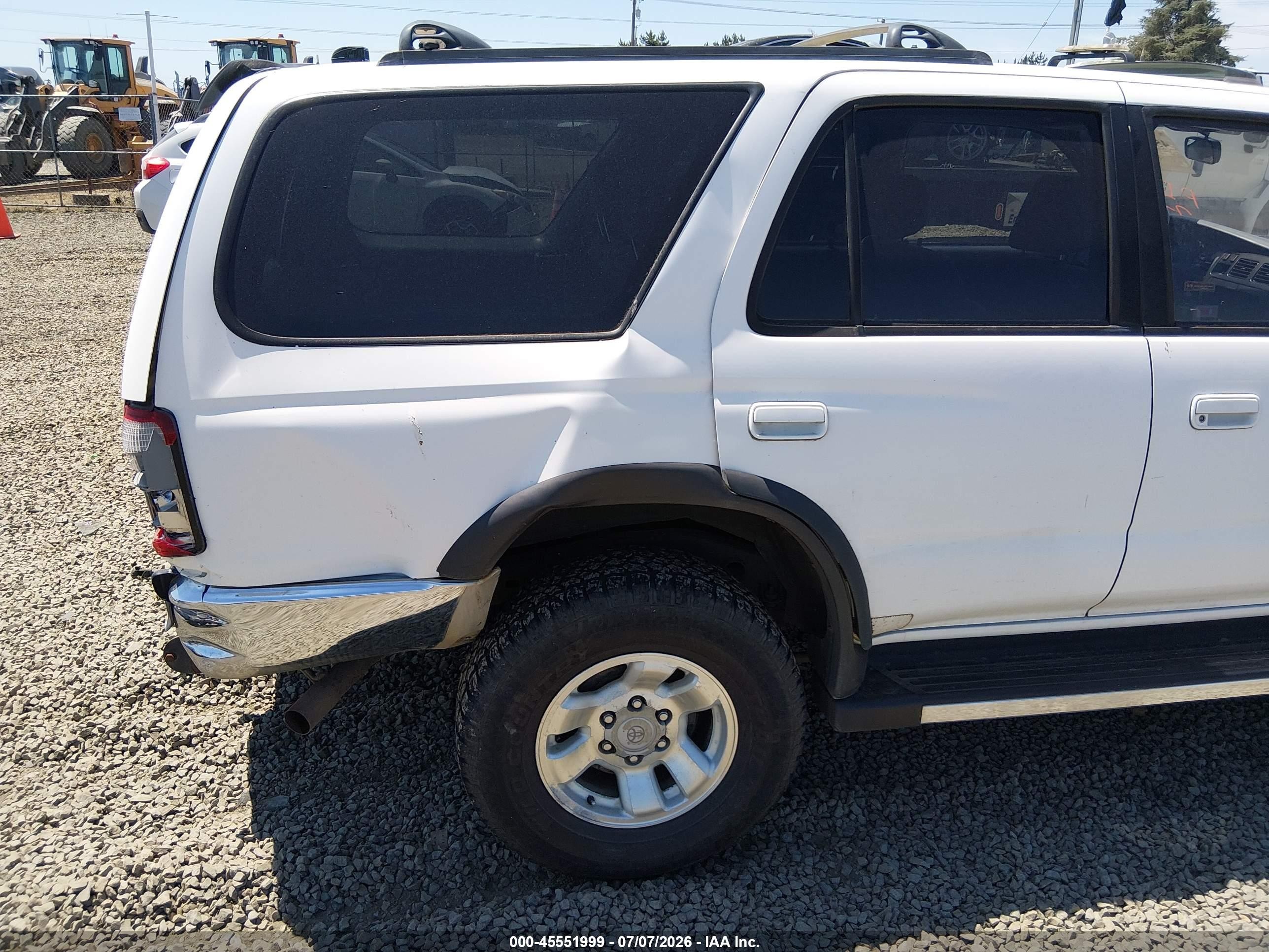 1997 Toyota 4runner Sr5 V6 White vin: JT3HN86RXV0063613