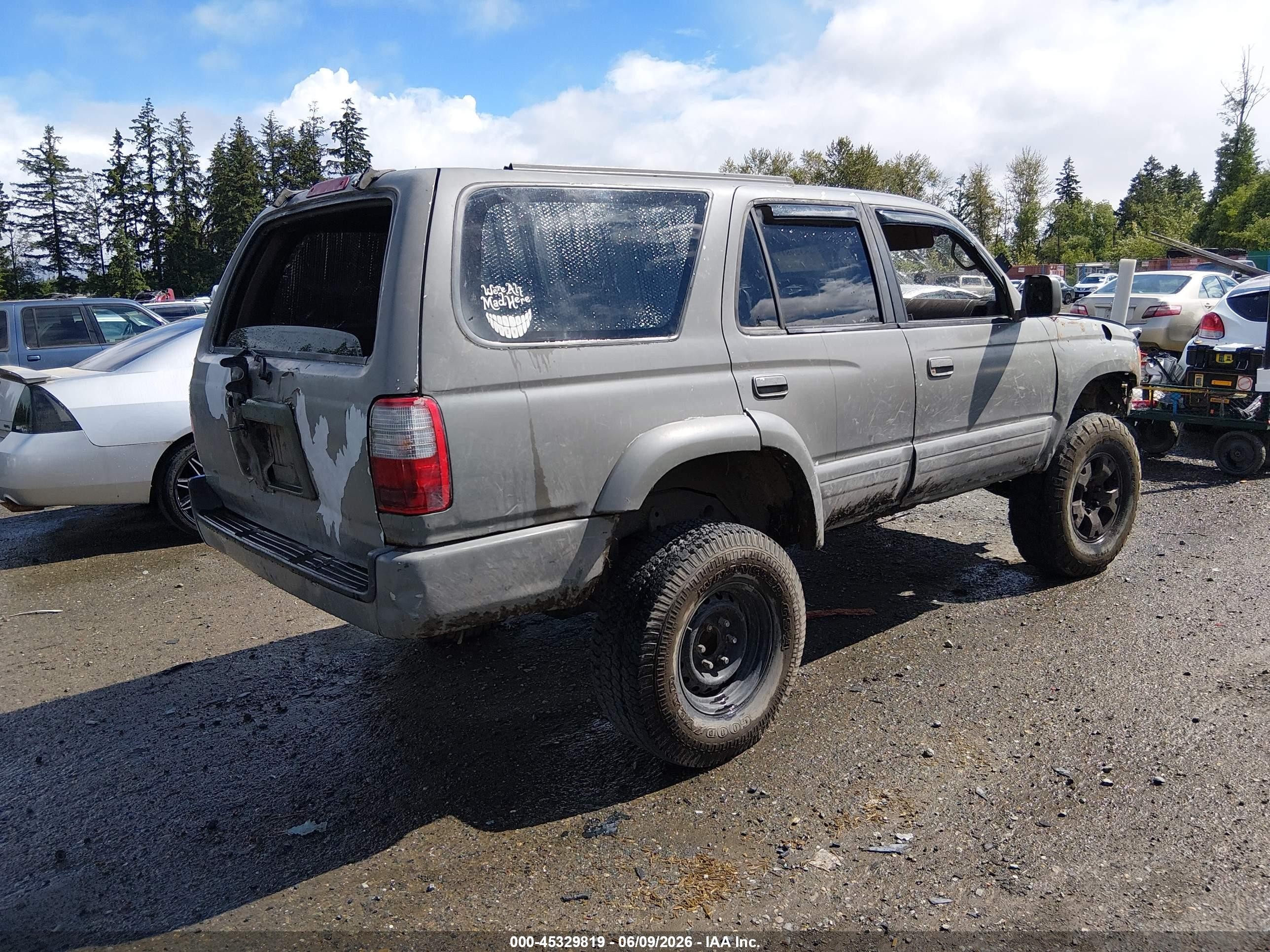 1997 Toyota 4runner Sr5 V6 Gray vin: JT3HN86RXV0088561