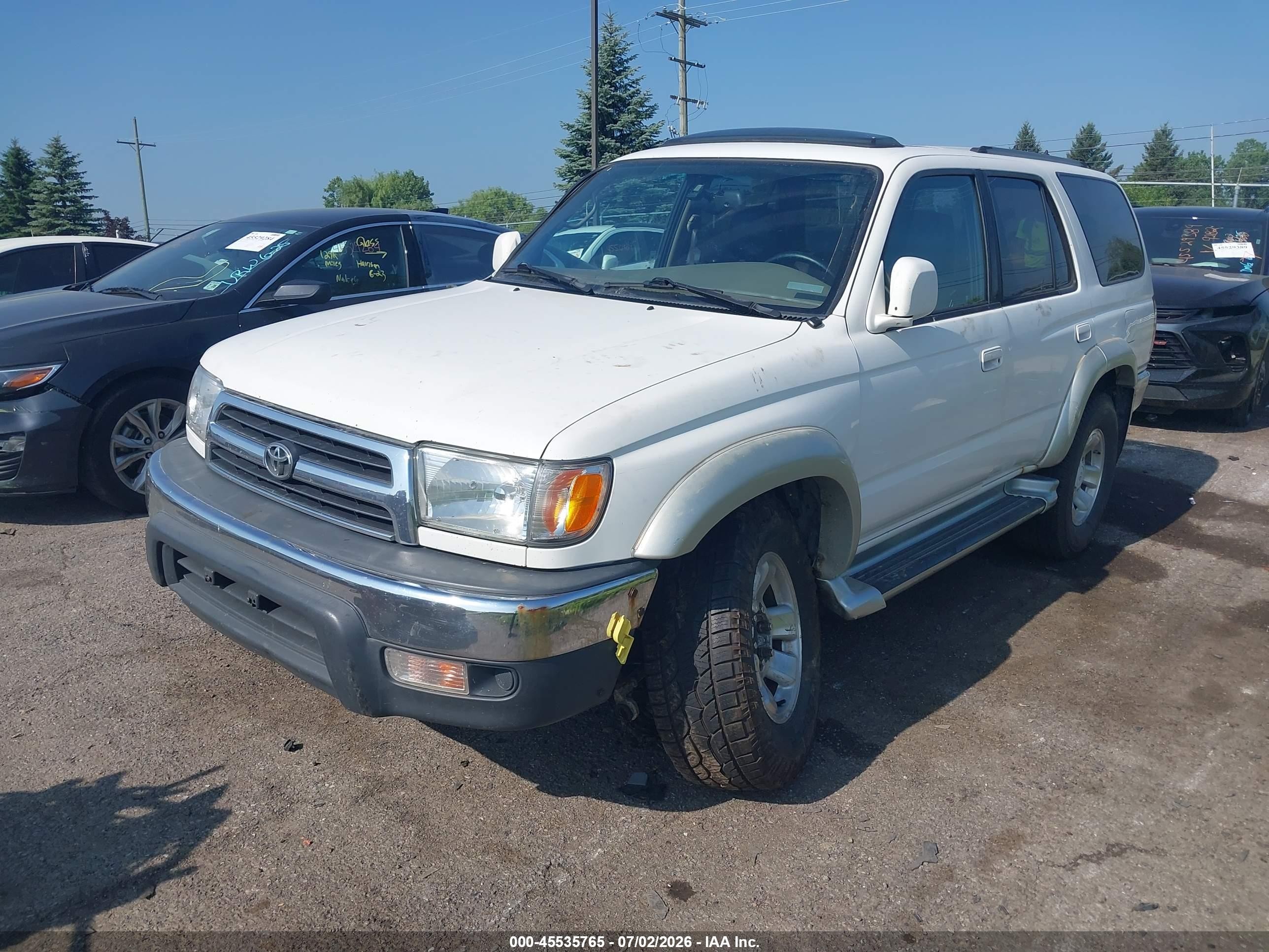 2000 Toyota 4runner Sr5 V6 White vin: JT3HN86RXY0279370