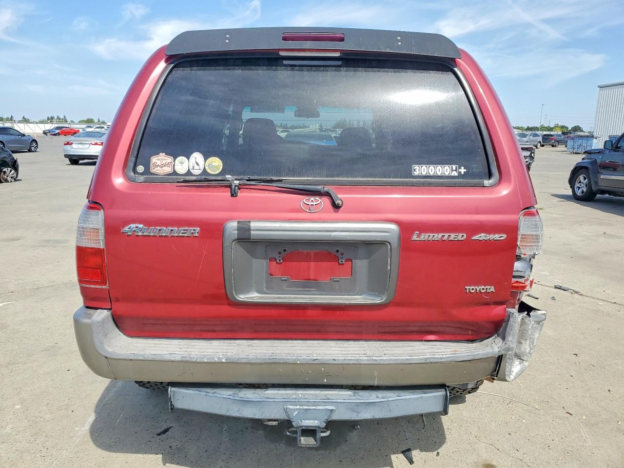 1999 Toyota 4runner Limited Red vin: JT3HN87R0X0208515