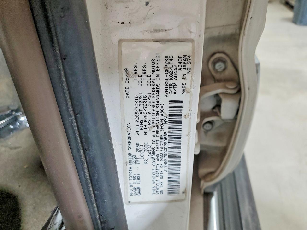 1999 Toyota 4runner Limited White vin: JT3HN87R0X0250635
