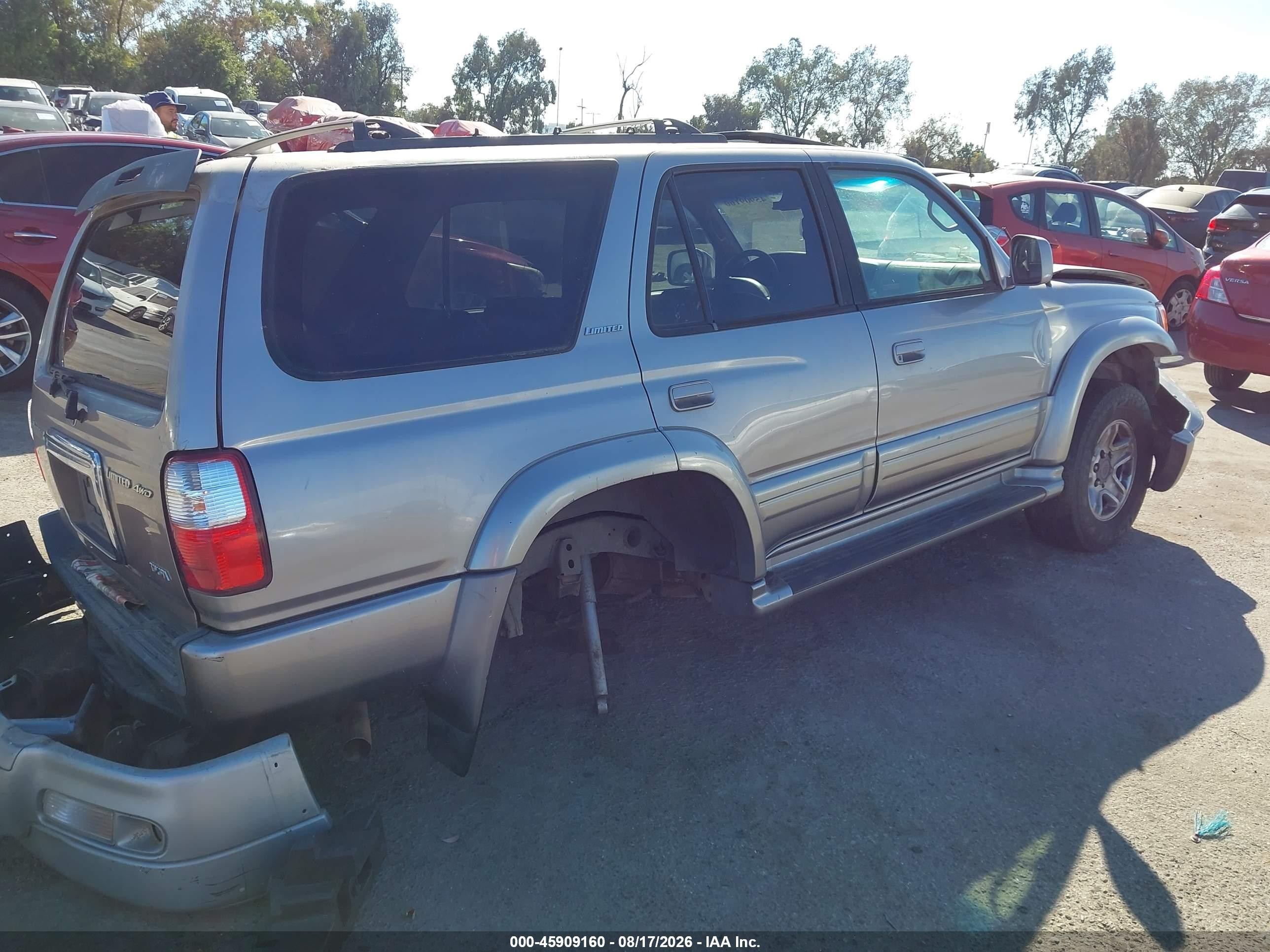 2002 Toyota 4runner Limited V6 Silver vin: JT3HN87R129078622