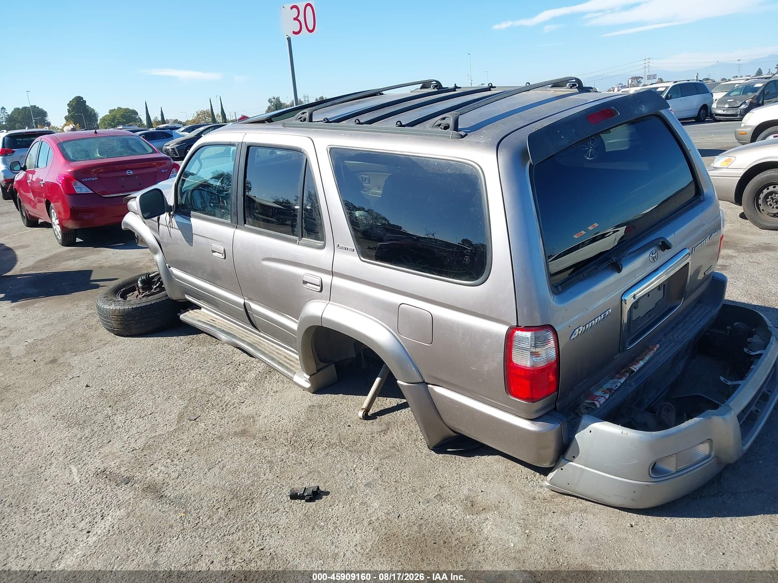 2002 Toyota 4runner Limited V6 Silver vin: JT3HN87R129078622