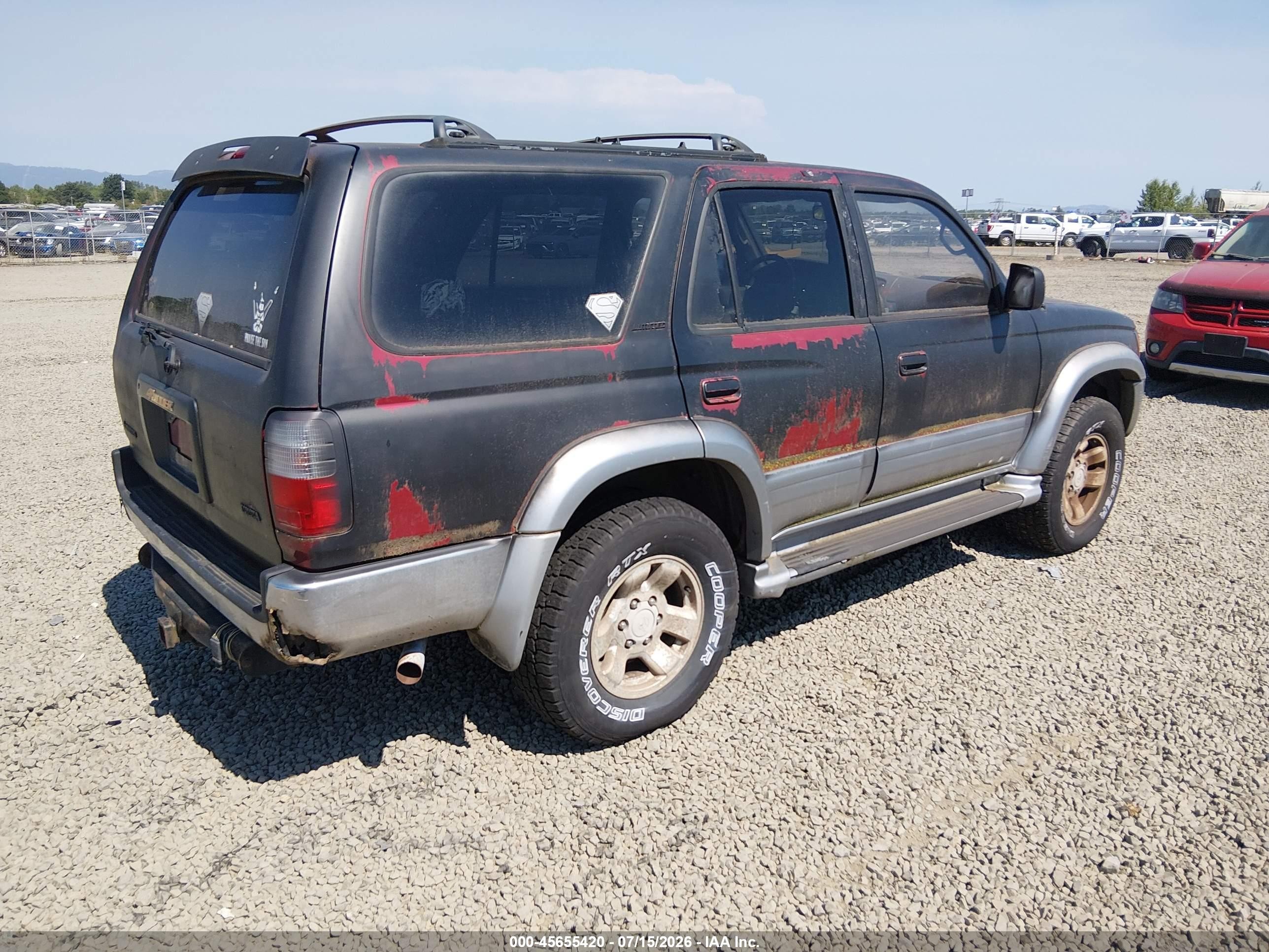 1996 Toyota 4runner Limited Black vin: JT3HN87R1T0015266