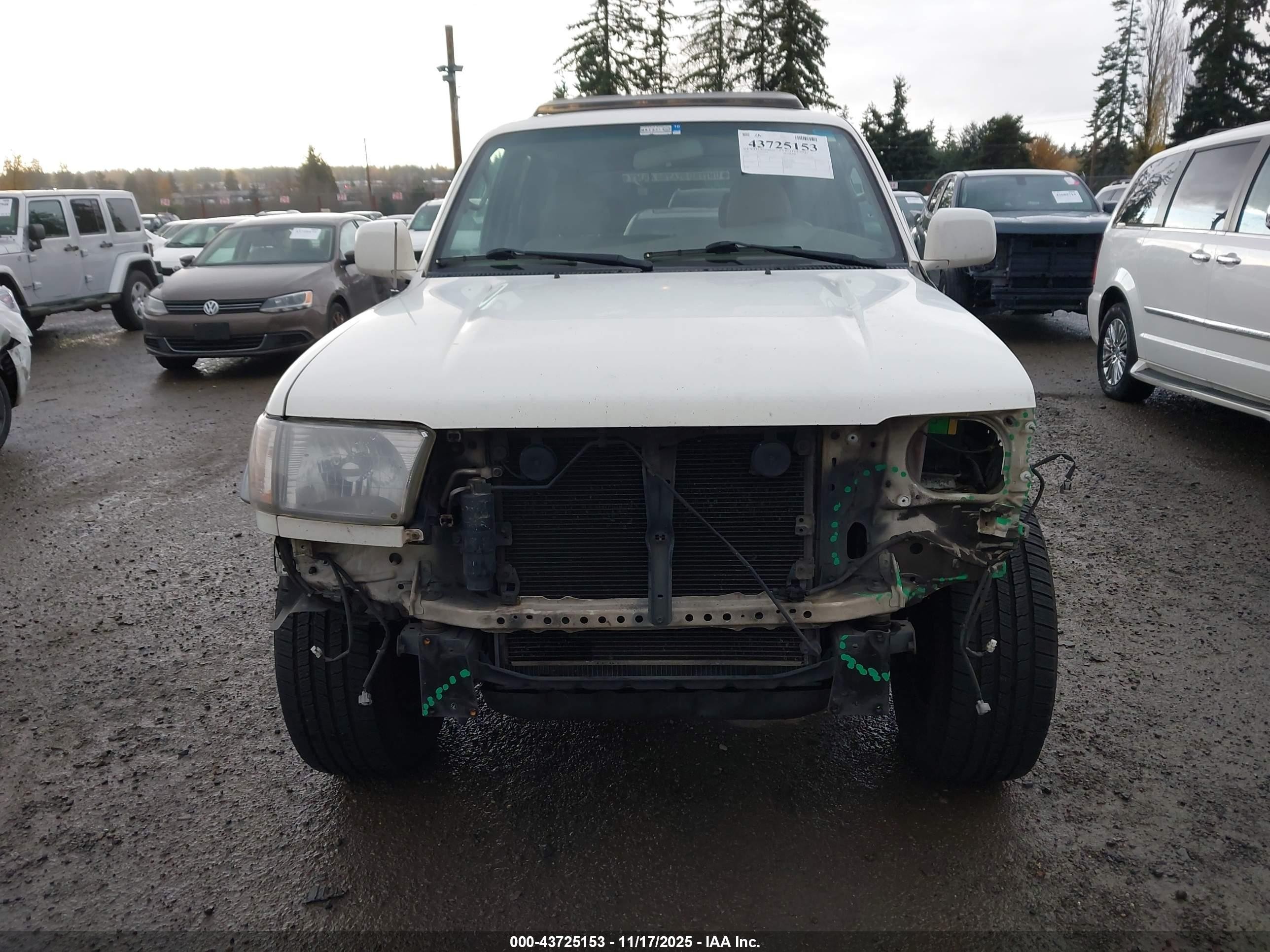 1999 Toyota 4runner Limited V6 Белый vin: JT3HN87R1X0199274