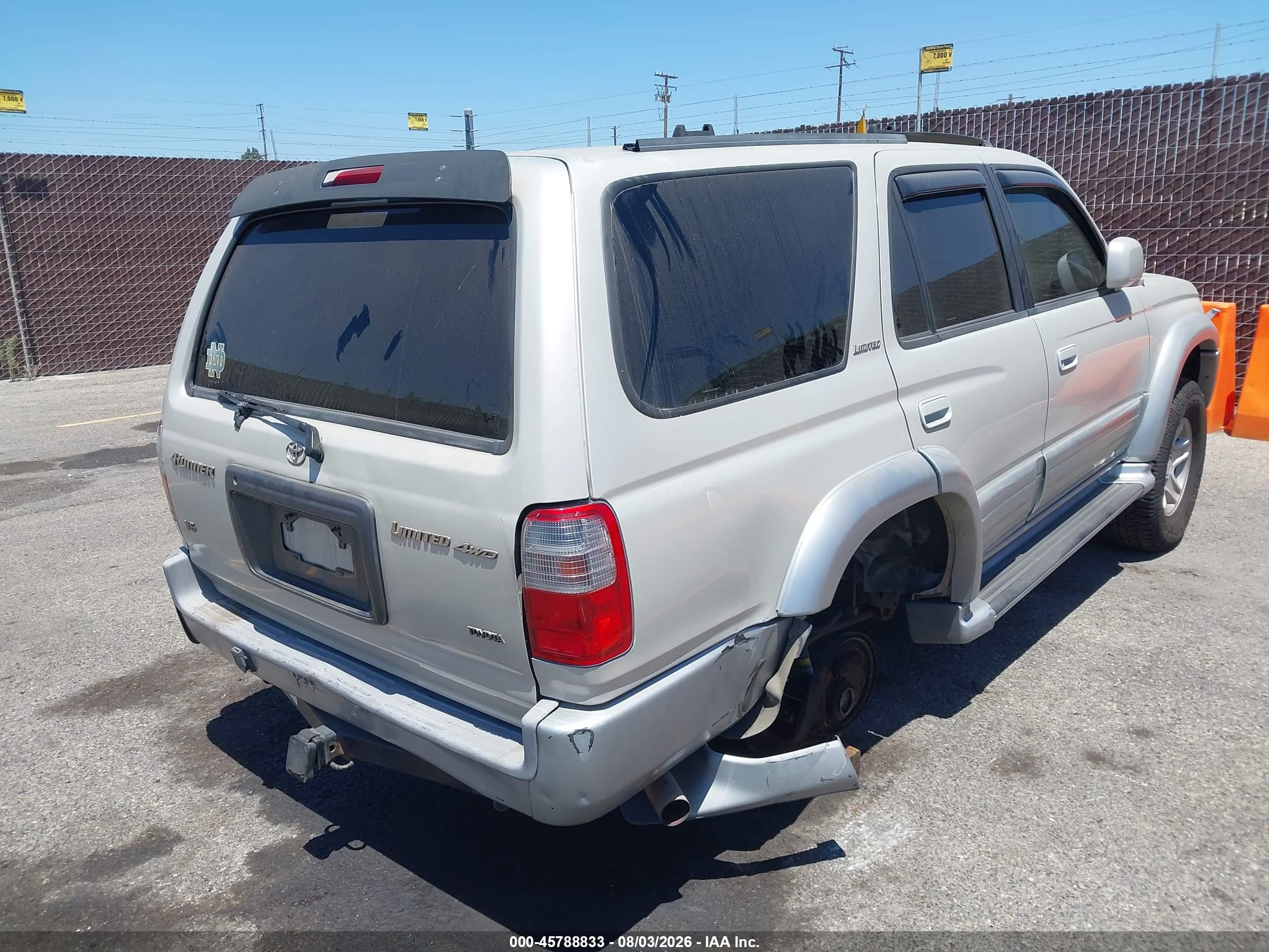 1999 Toyota 4runner Limited V6 Champagne vin: JT3HN87R1X0258744