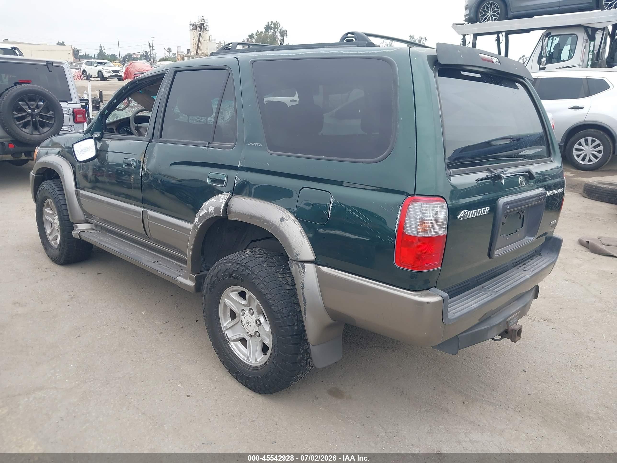 1999 Toyota 4runner Limited V6 Green vin: JT3HN87R2X0229382