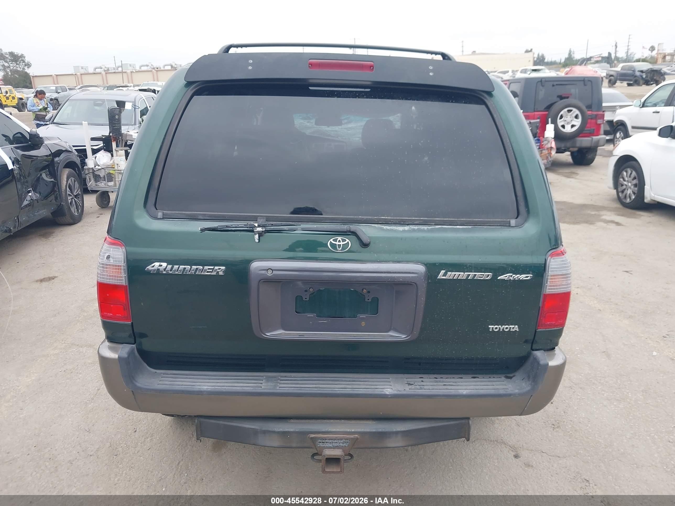 1999 Toyota 4runner Limited V6 Green vin: JT3HN87R2X0229382
