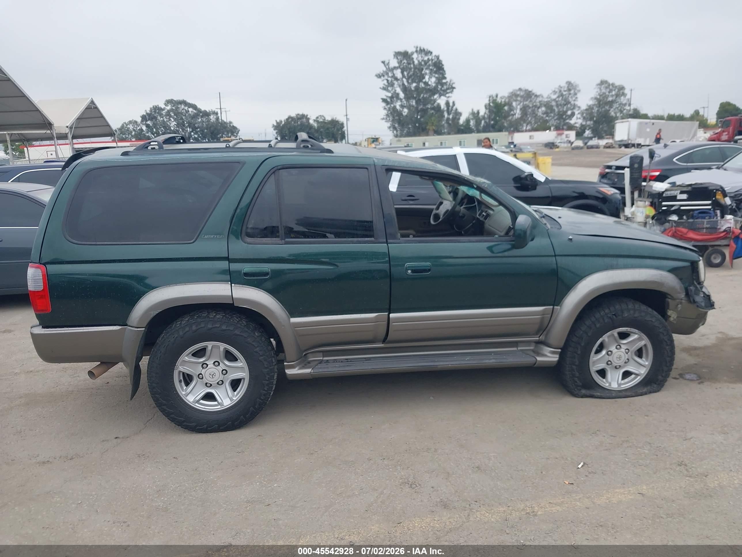 1999 Toyota 4runner Limited V6 Green vin: JT3HN87R2X0229382