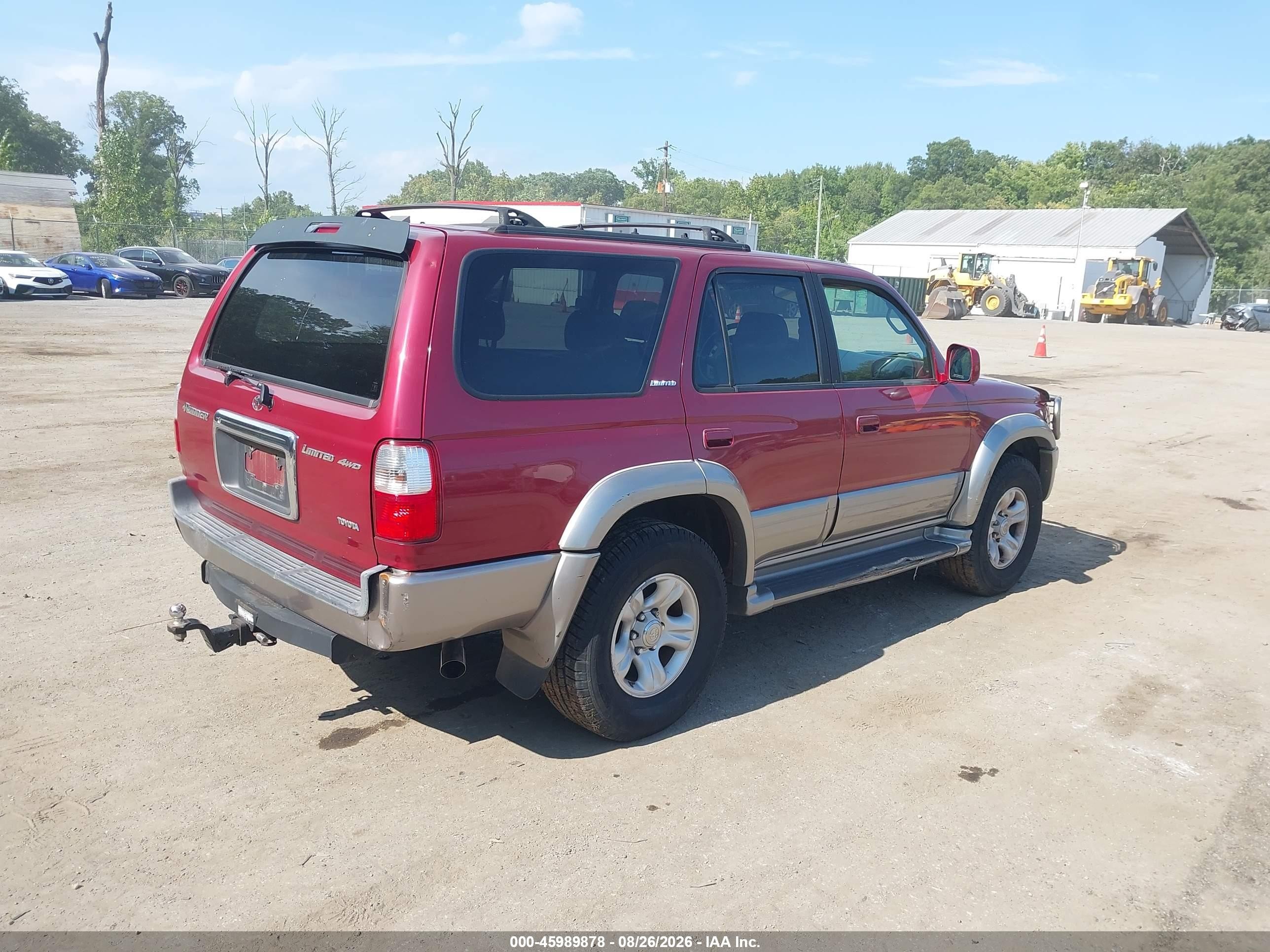 2002 Toyota 4runner Limited V6 Red vin: JT3HN87R320371460