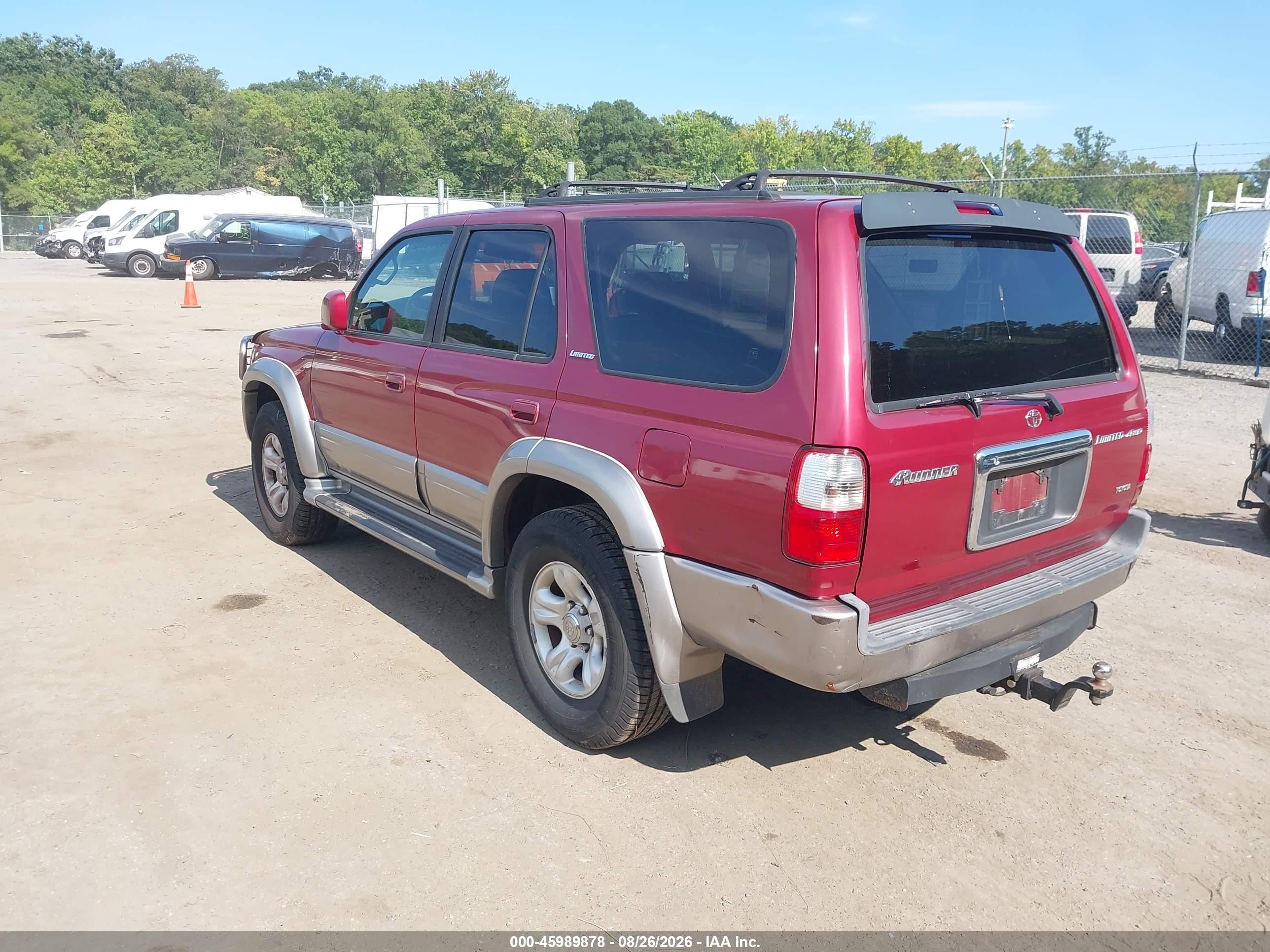 2002 Toyota 4runner Limited V6 Red vin: JT3HN87R320371460