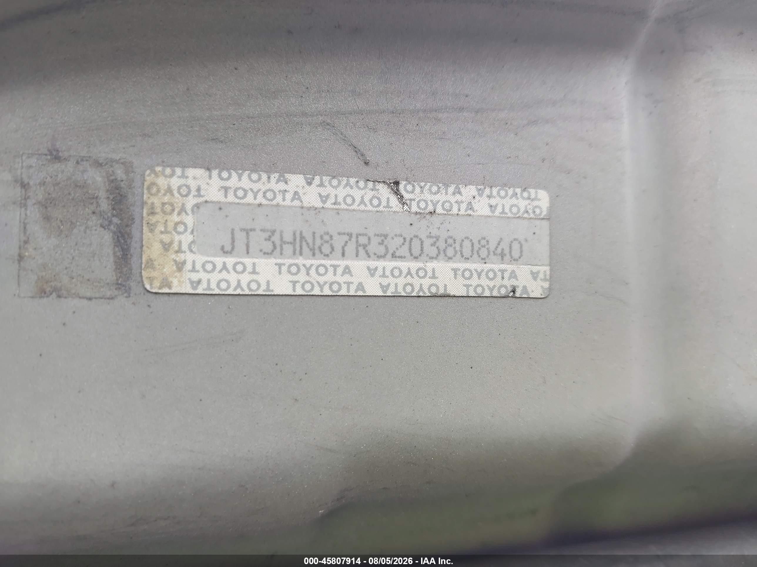 2002 Toyota 4runner Limited V6 Gray vin: JT3HN87R320380840