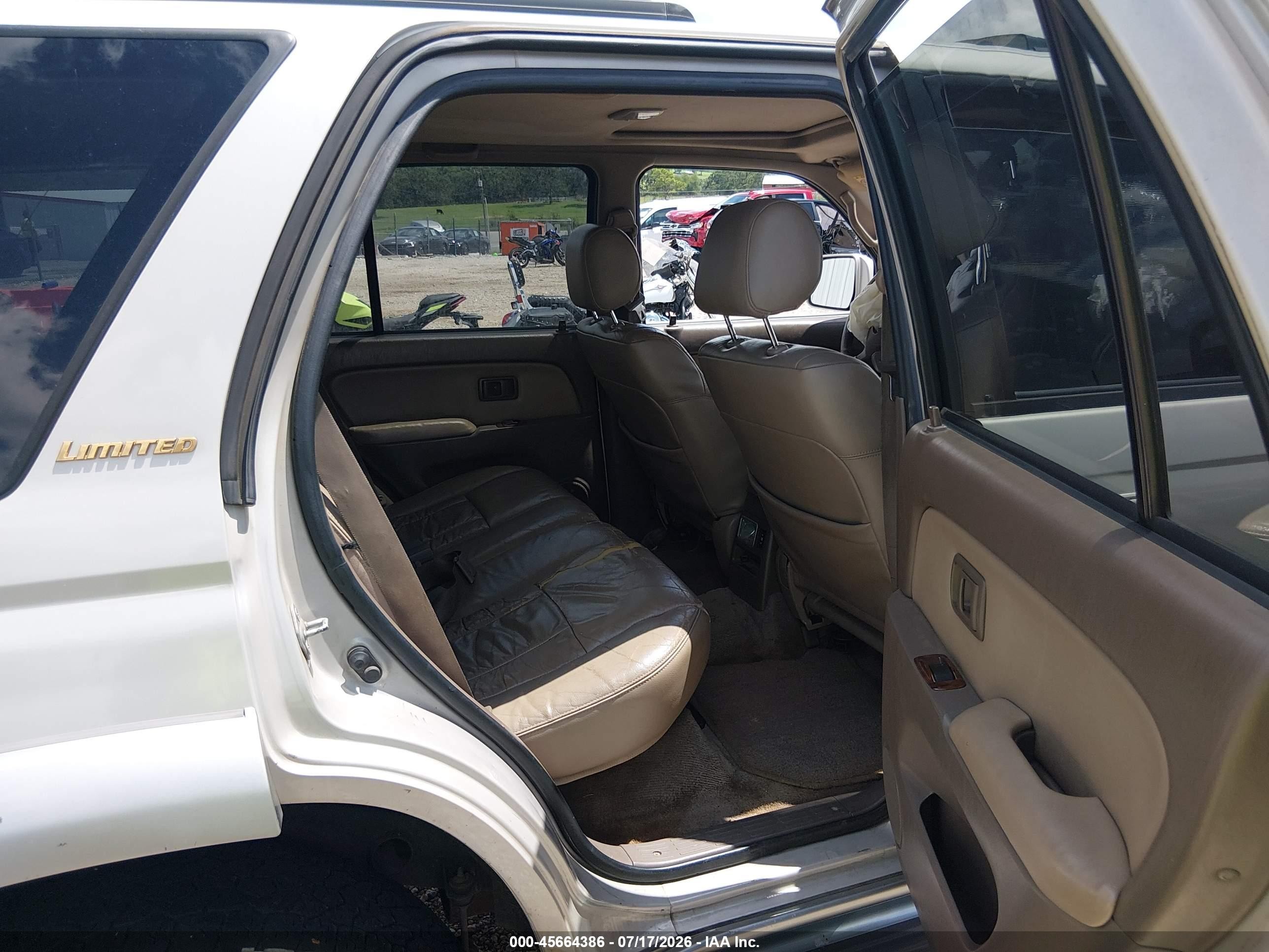 1998 Toyota 4runner Limited Cream vin: JT3HN87R3W0186637
