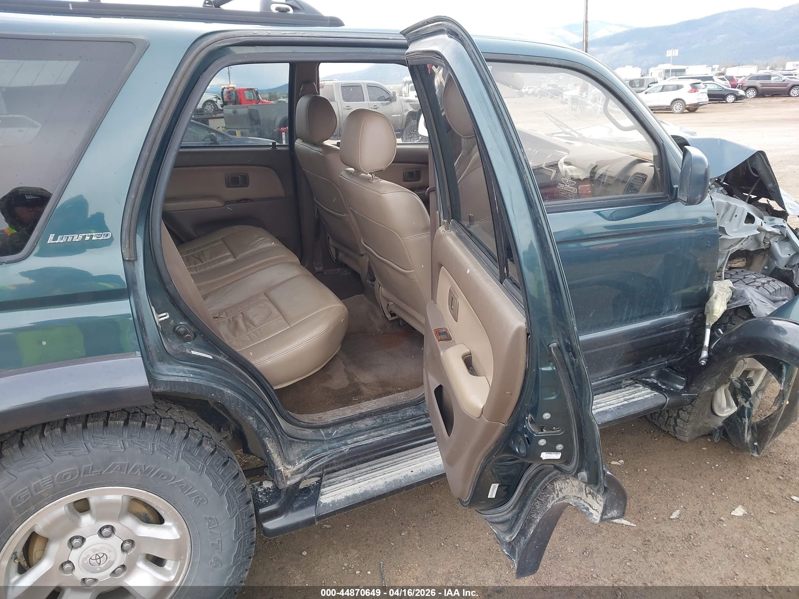 1998 Toyota 4runner Sr5 V6 Limited Green vin: JT3HN87R4W0163433