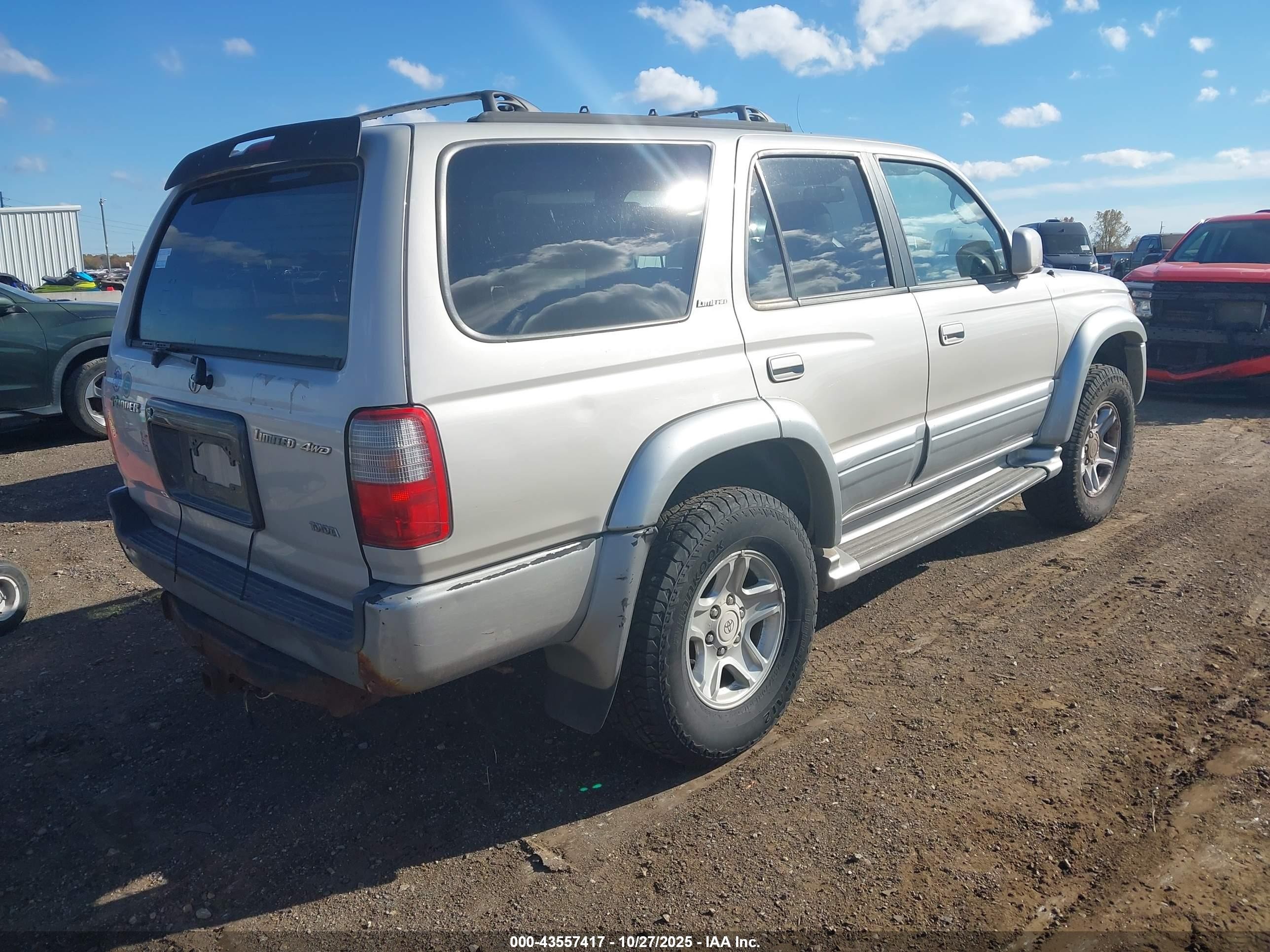 1999 Toyota 4runner Limited V6 Silver vin: JT3HN87R4X0222241