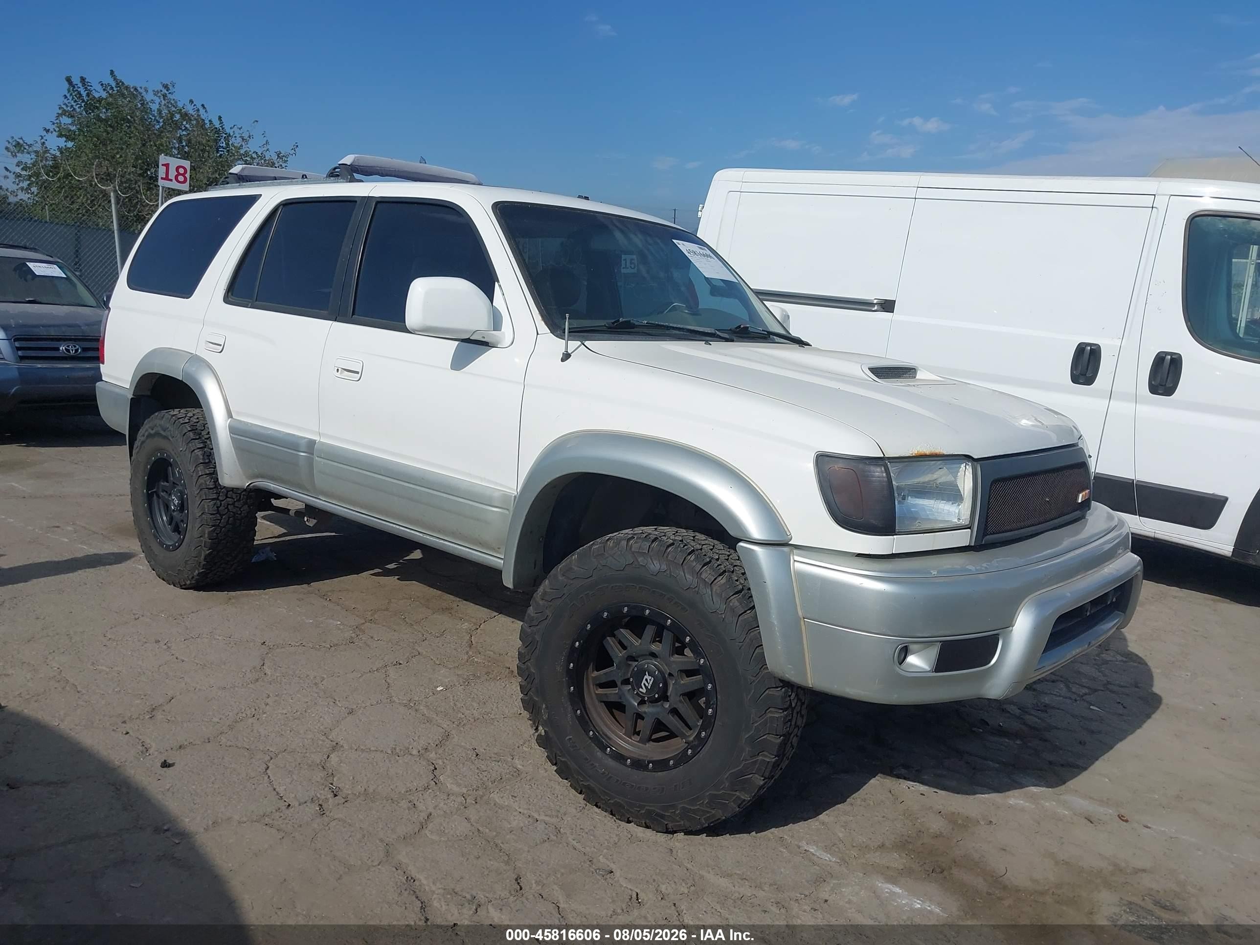 2001 Toyota 4runner Limited V6 White vin: JT3HN87R510331492